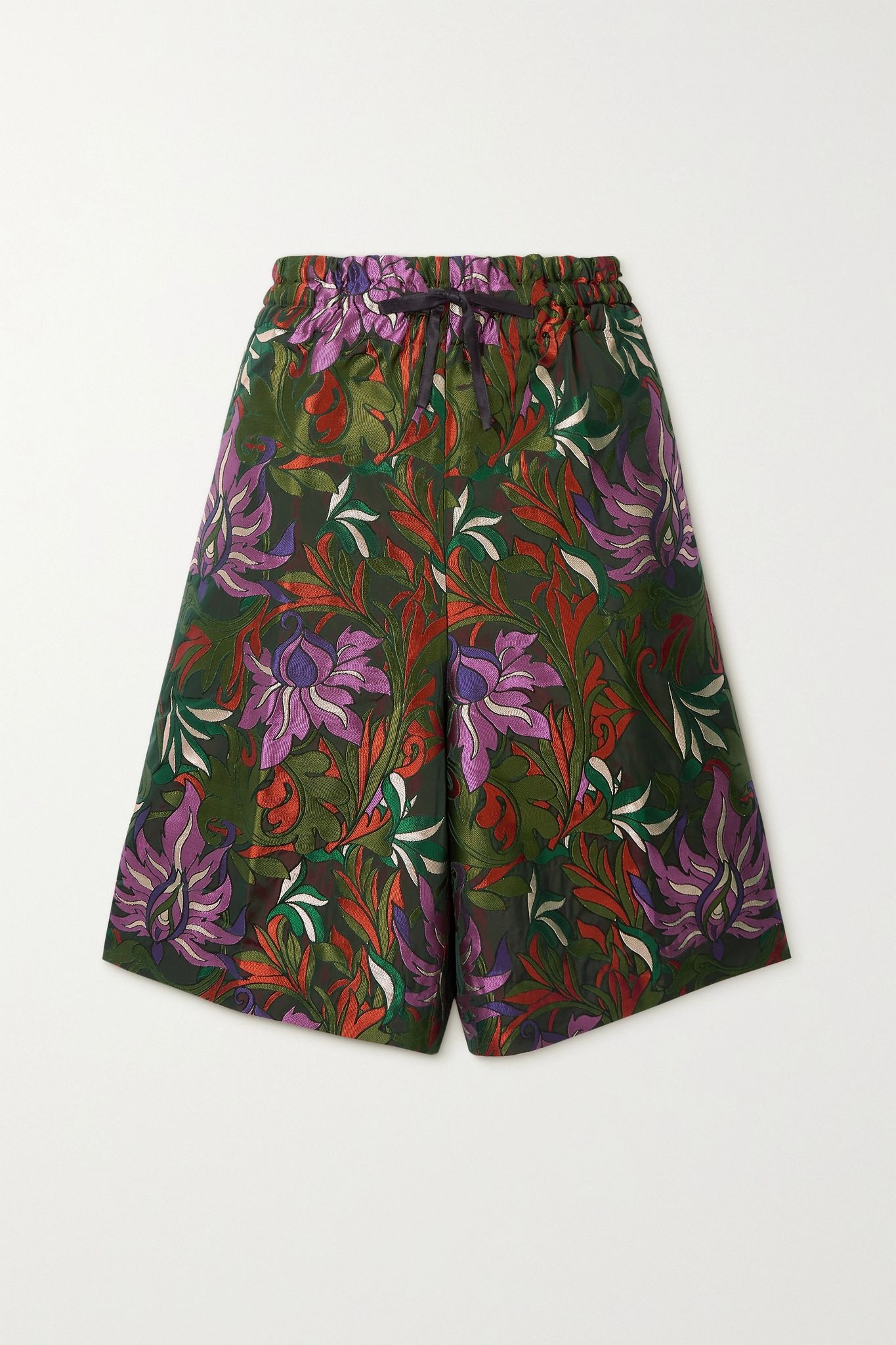 Floral-jacquard shorts - 1