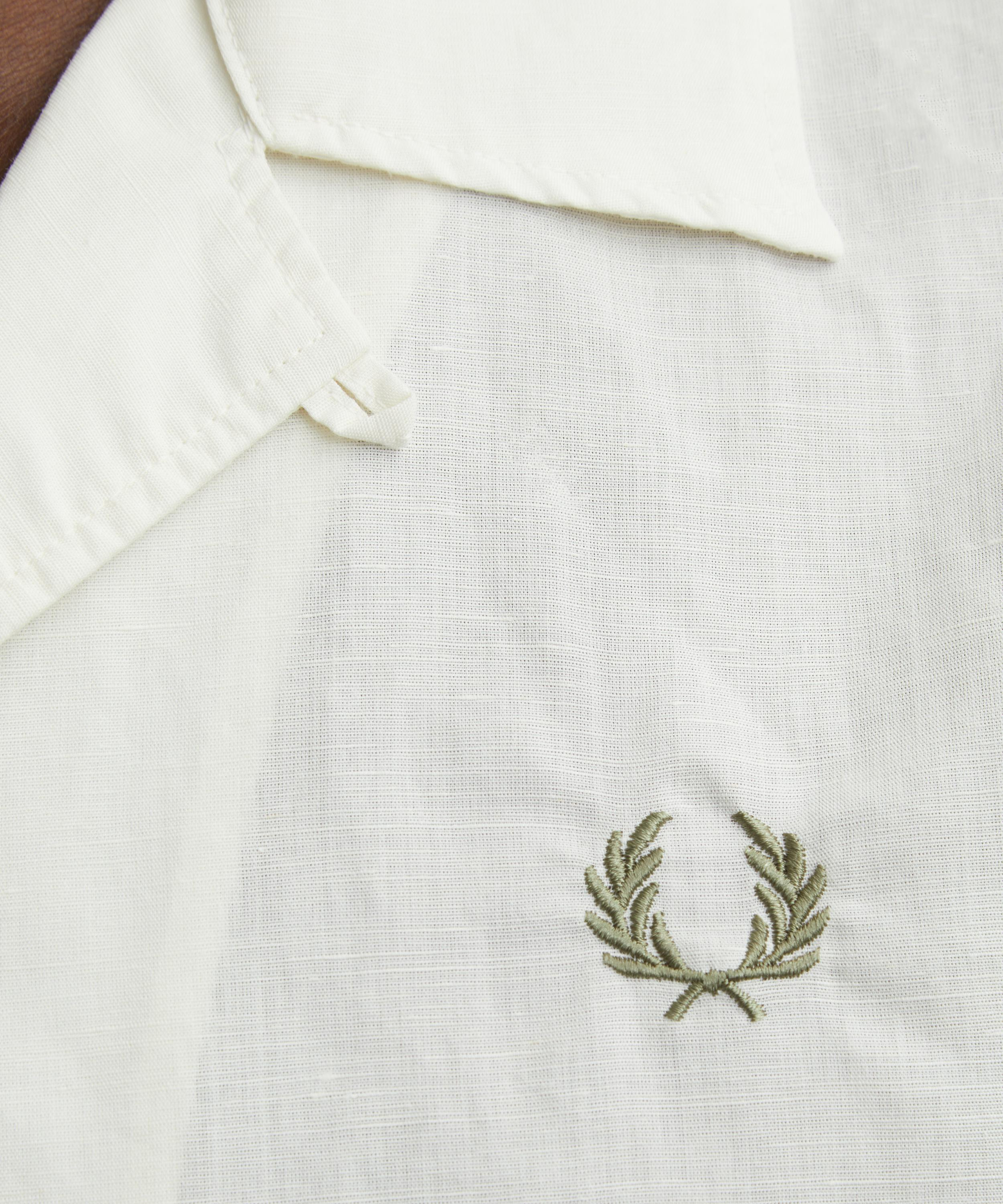 Linen Blend Revere Collar Shirt - 5