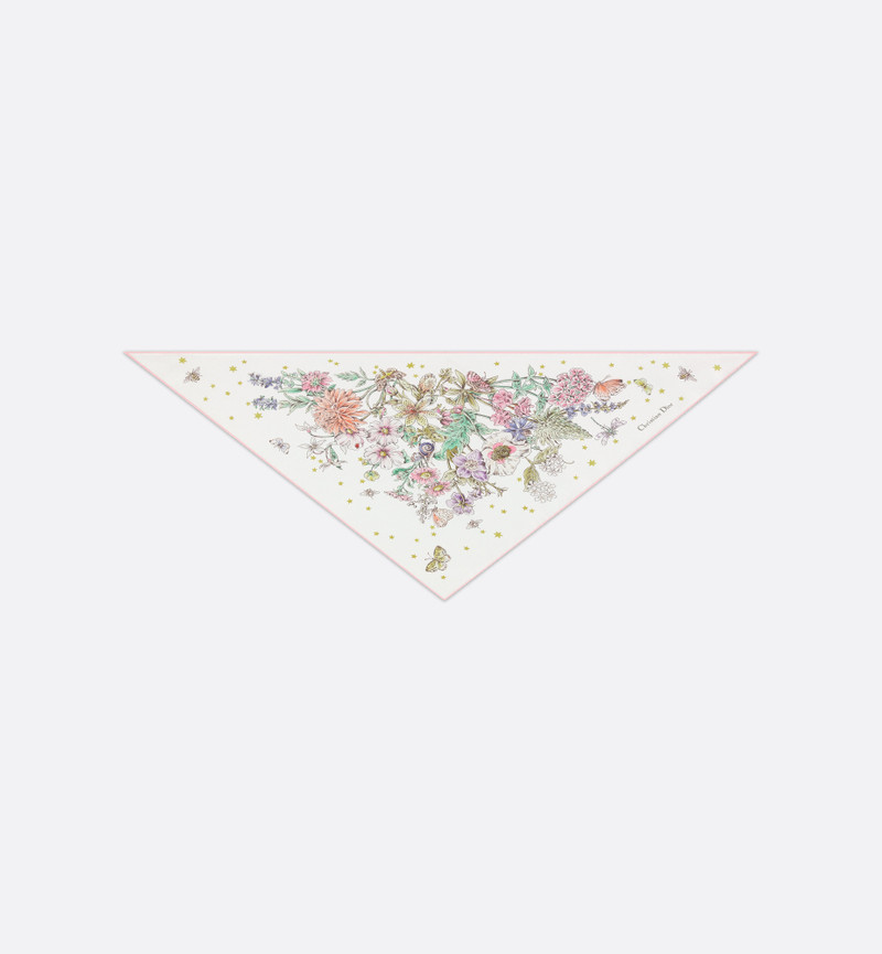 Dior Zodiac Flowers Triangle Scarf 1