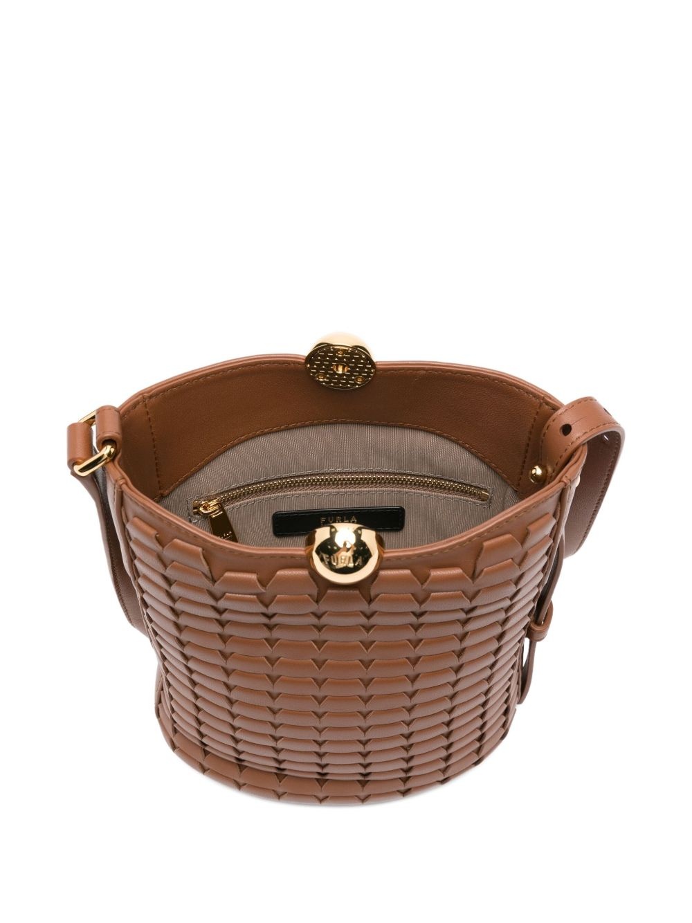 mini Sfera leather bucket bag - 5