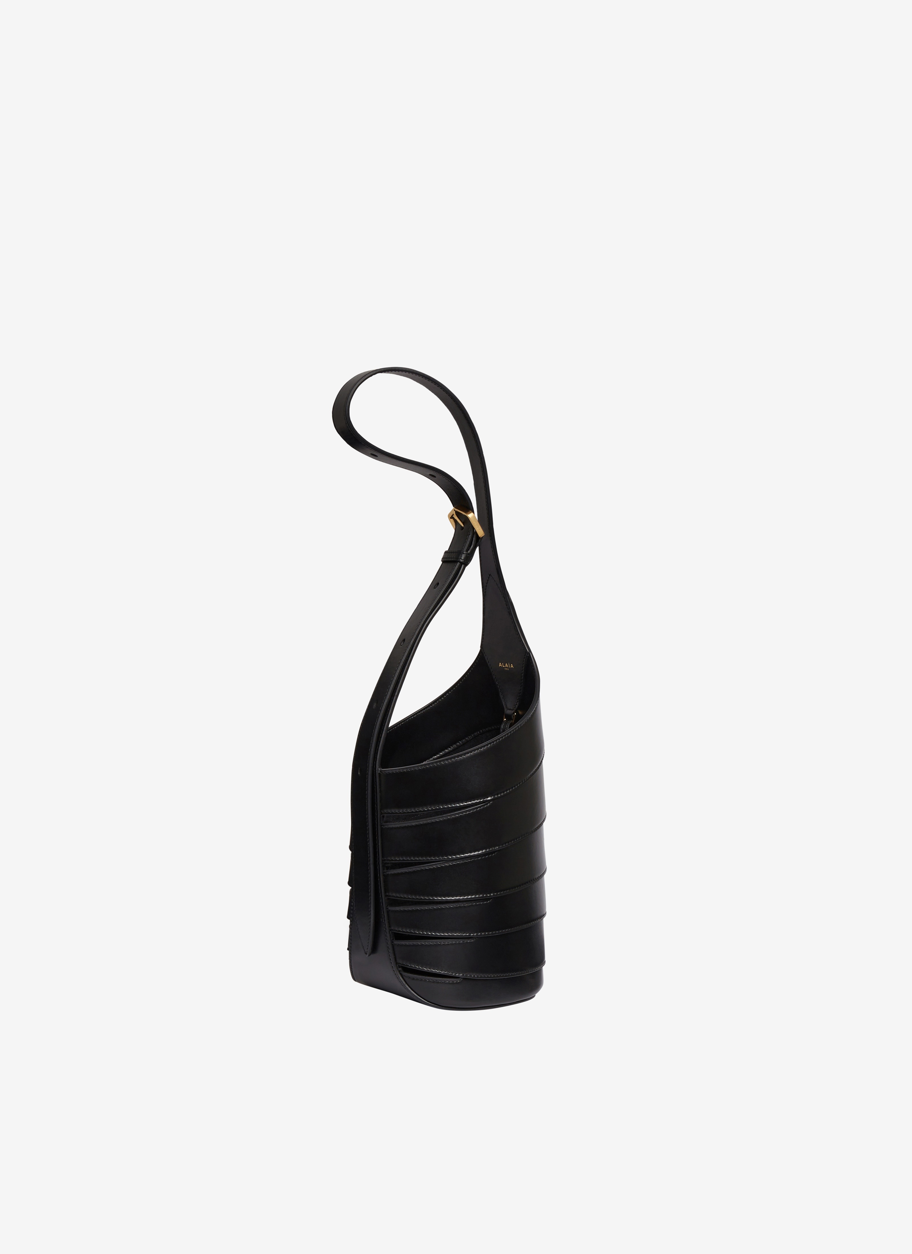 Alaïa BABEL SMALL BAG IN GLOSSY SMOOTH CALFSKIN | REVERSIBLE