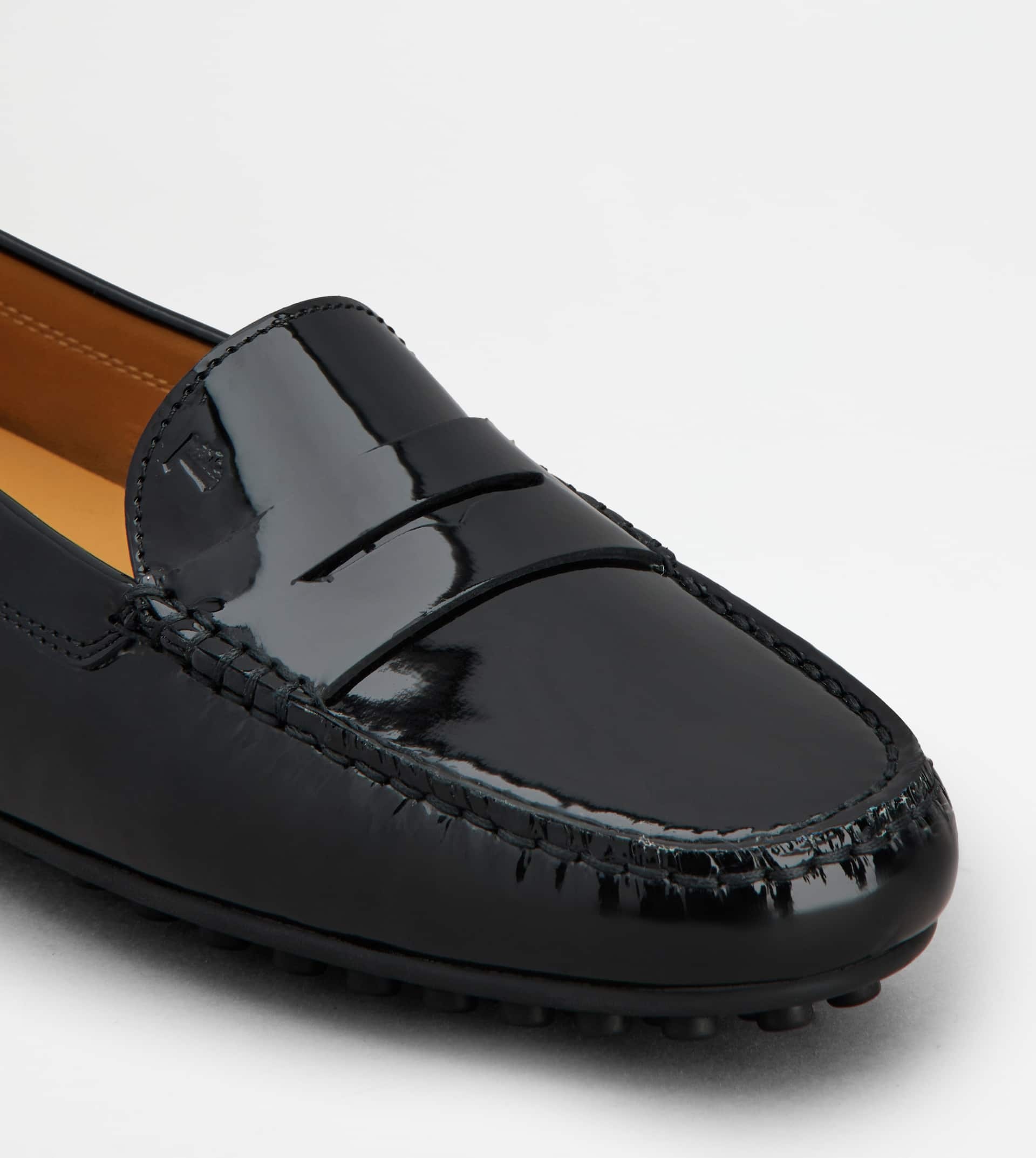 CITY GOMMINO DRIVING SHOES IN PATENT LEATHER - BLACK - 6