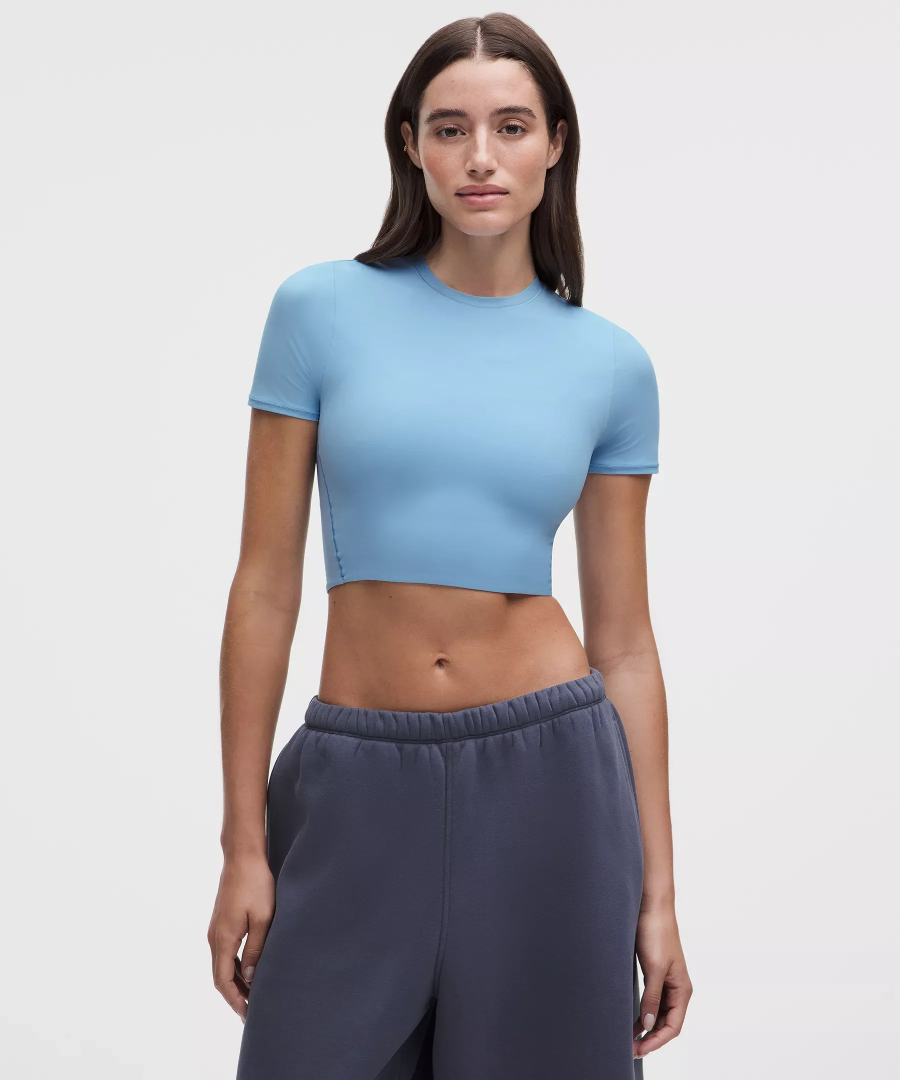 Wundermost Ultra-Soft Nulu Crewneck Cropped T-Shirt - 1