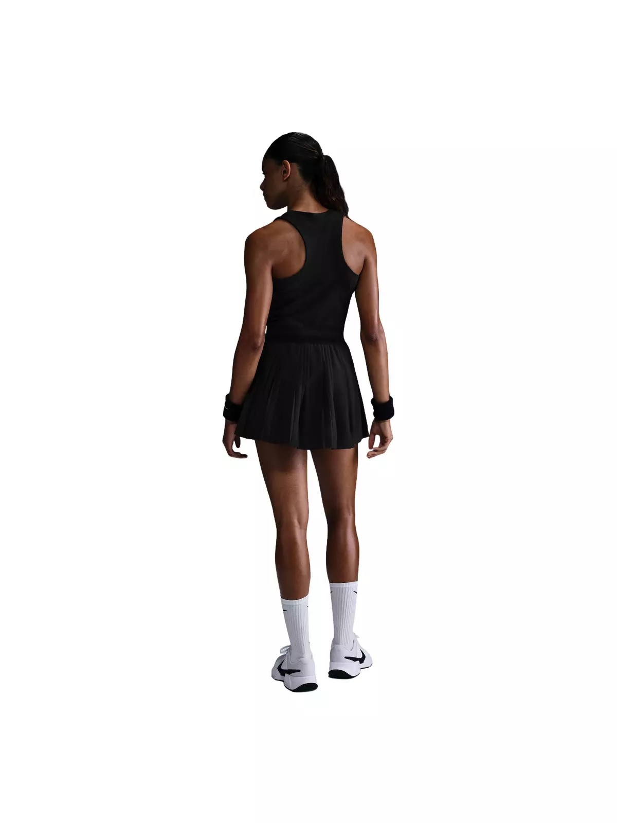 Women's Court Advantage Dri-FIT Pleated Tennis Skirt -Black - 4