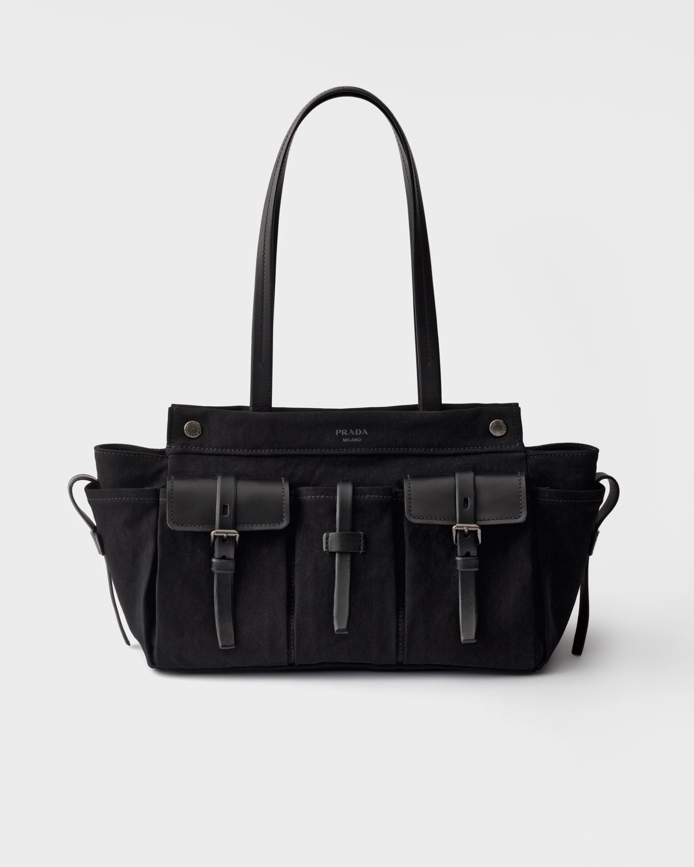 Prada Route large canvas and leather tote bag - 1