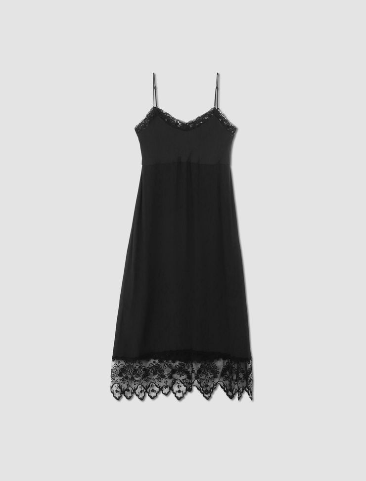 Slip dress with lace - 3