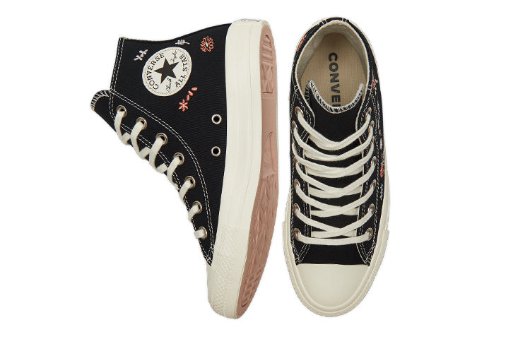 (WMNS) Converse Chuck Taylor All Star High 'Embroidered Floral - Black' A01585C - 4