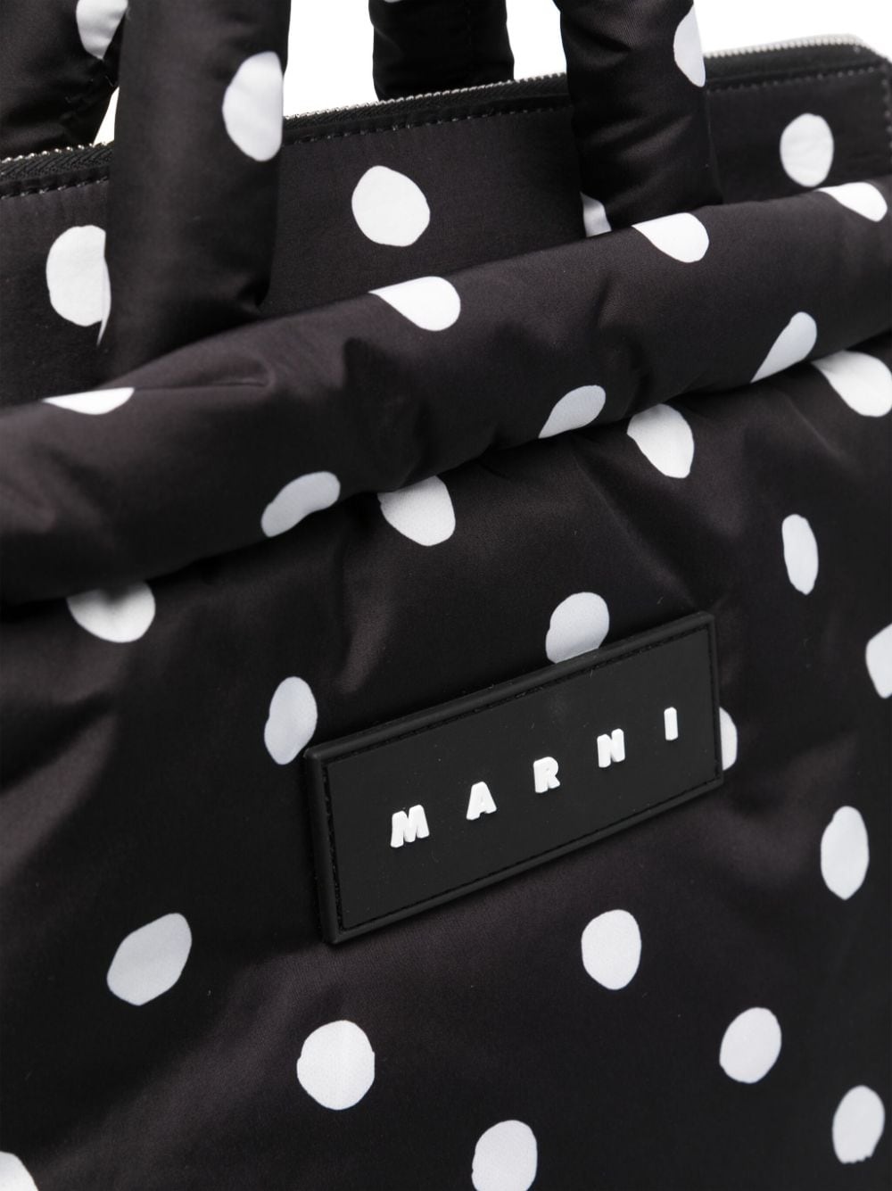 logo-patch polka-dot tote bag - 4