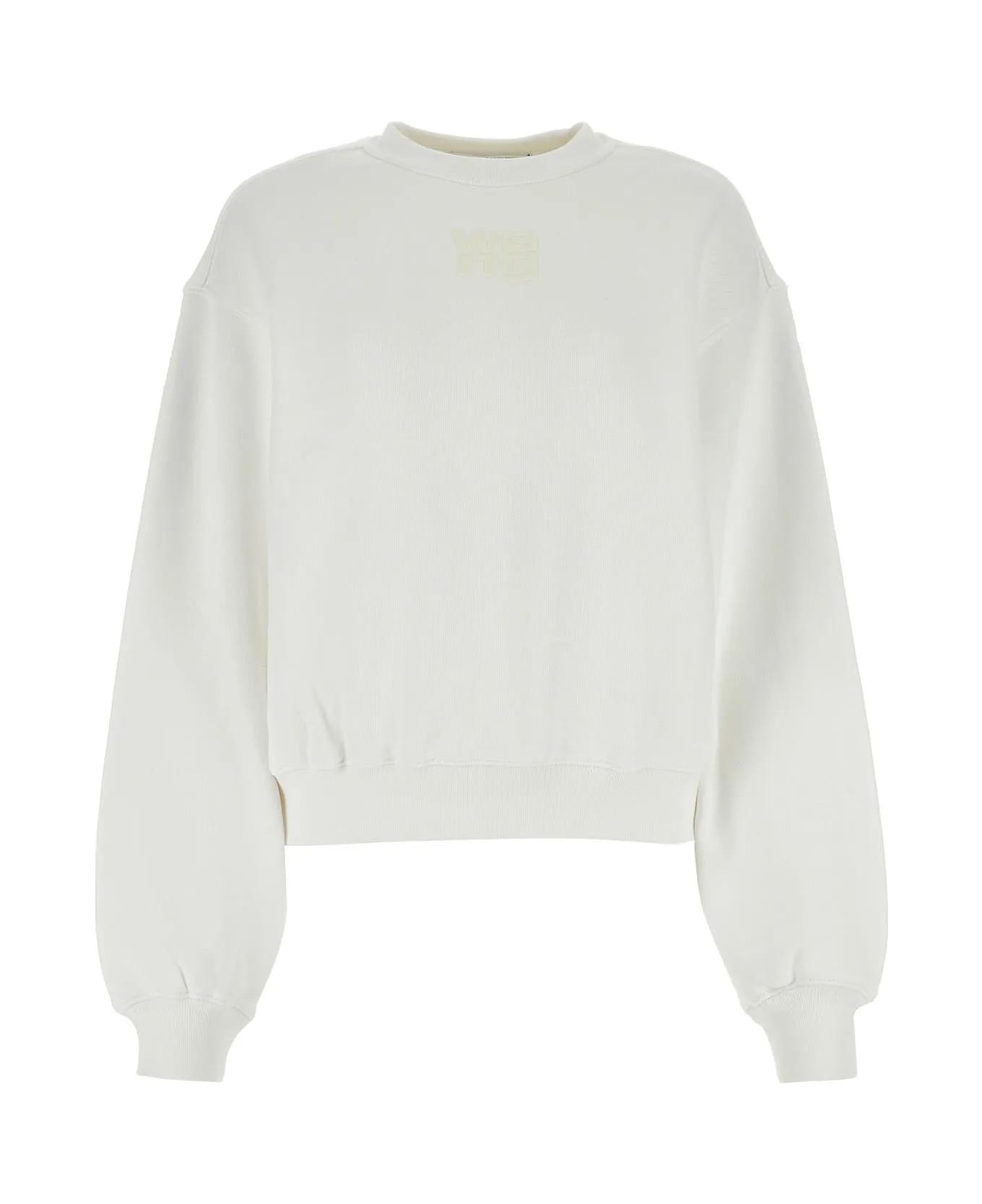 White Cotton Sweatshirt - 1