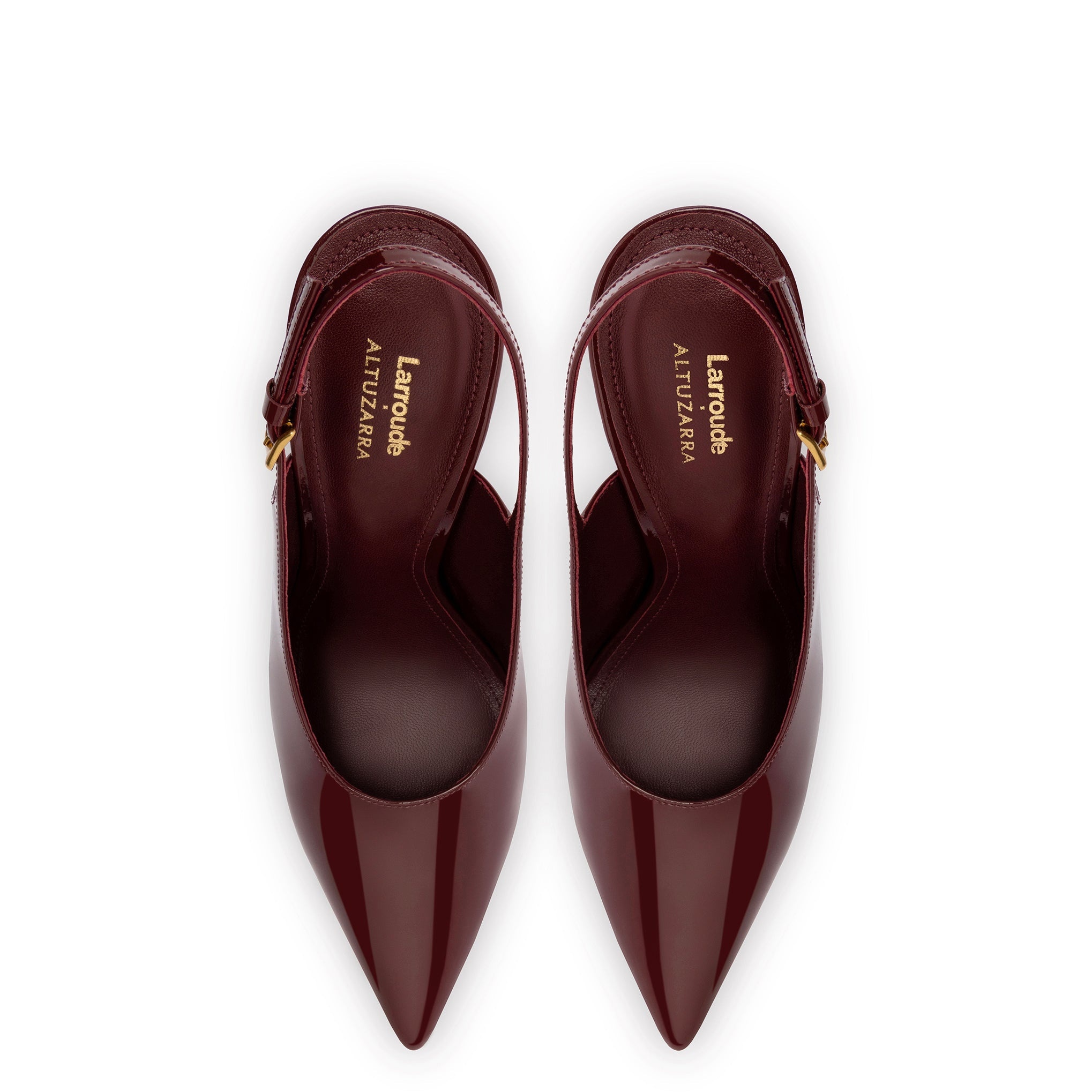 LARROUDÉ X ALTUZARRA PUMP IN BURGUNDY PATENT LEATHER - 2