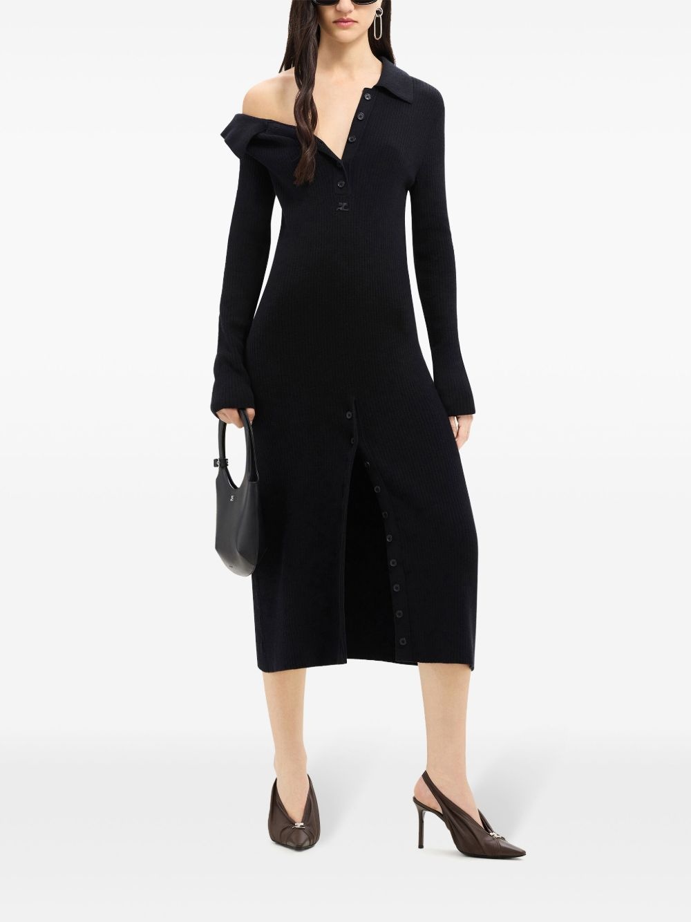 multi-button midi dress - 2
