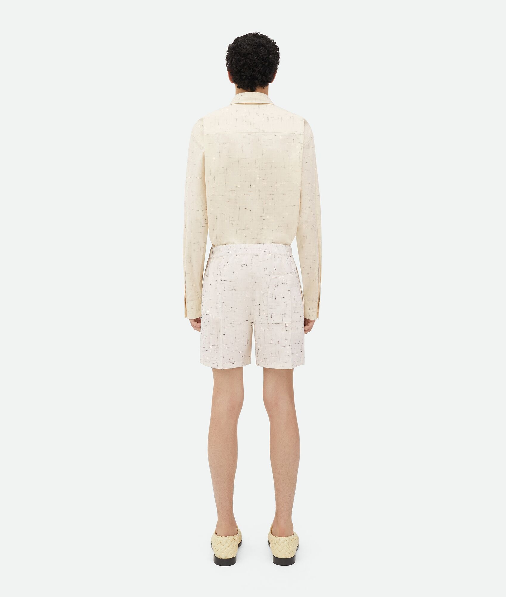 Textured Criss-Cross Viscose Silk Shorts - 3