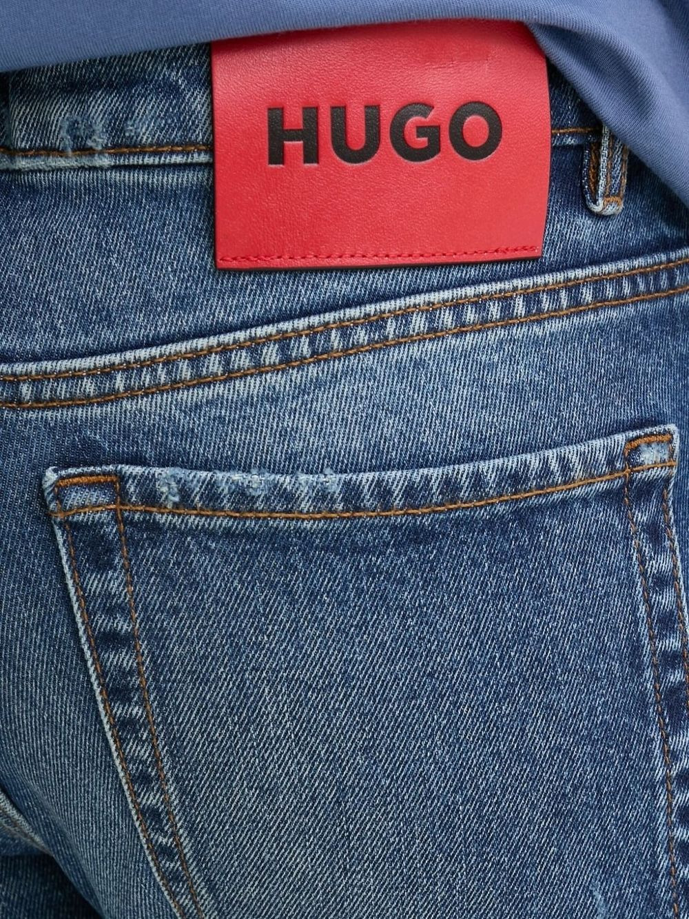 distressed tapered jeans - 3