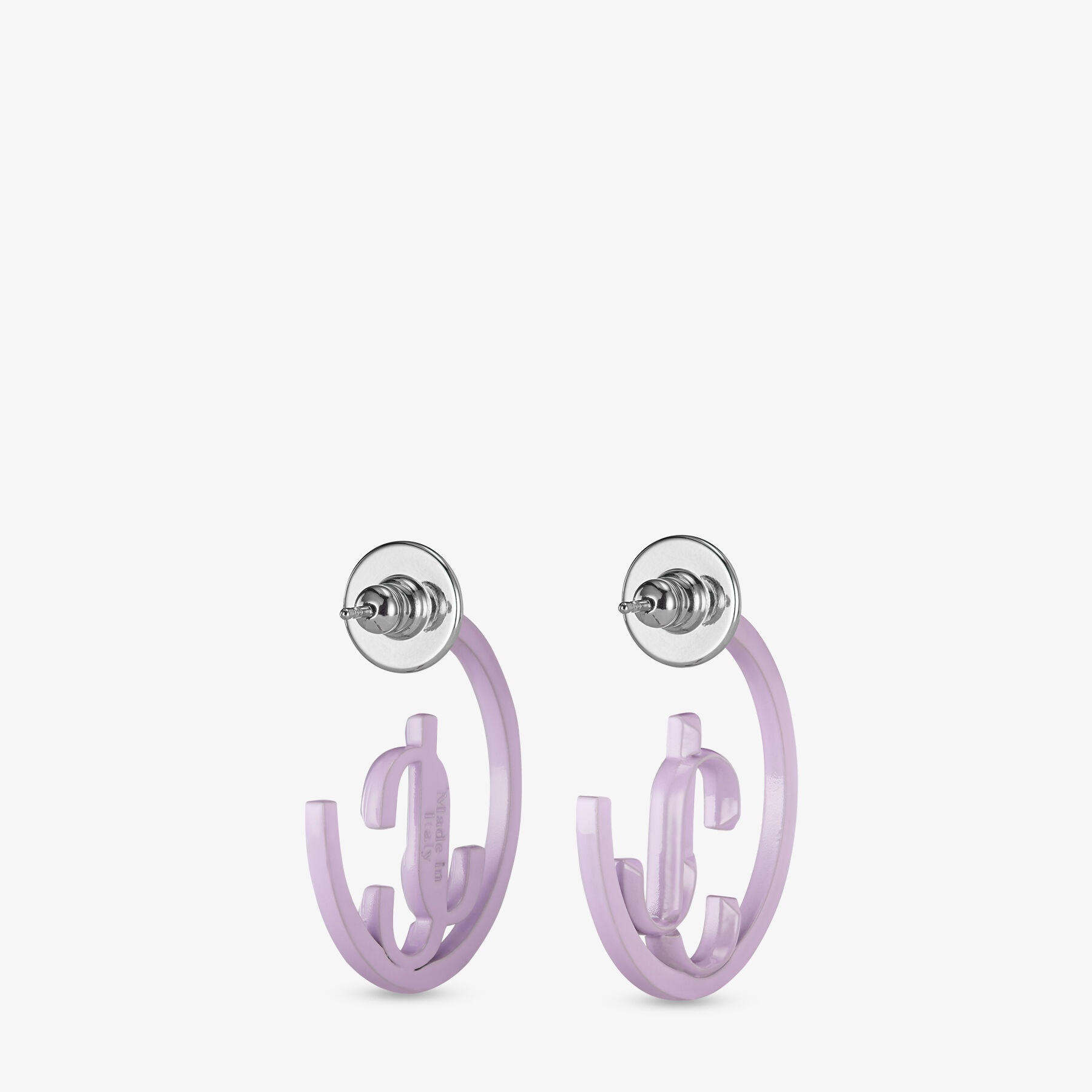 JC Monogram Hoops
Wisteria Metal with Enamel-Finish Monogram Hoop Earrings - 6