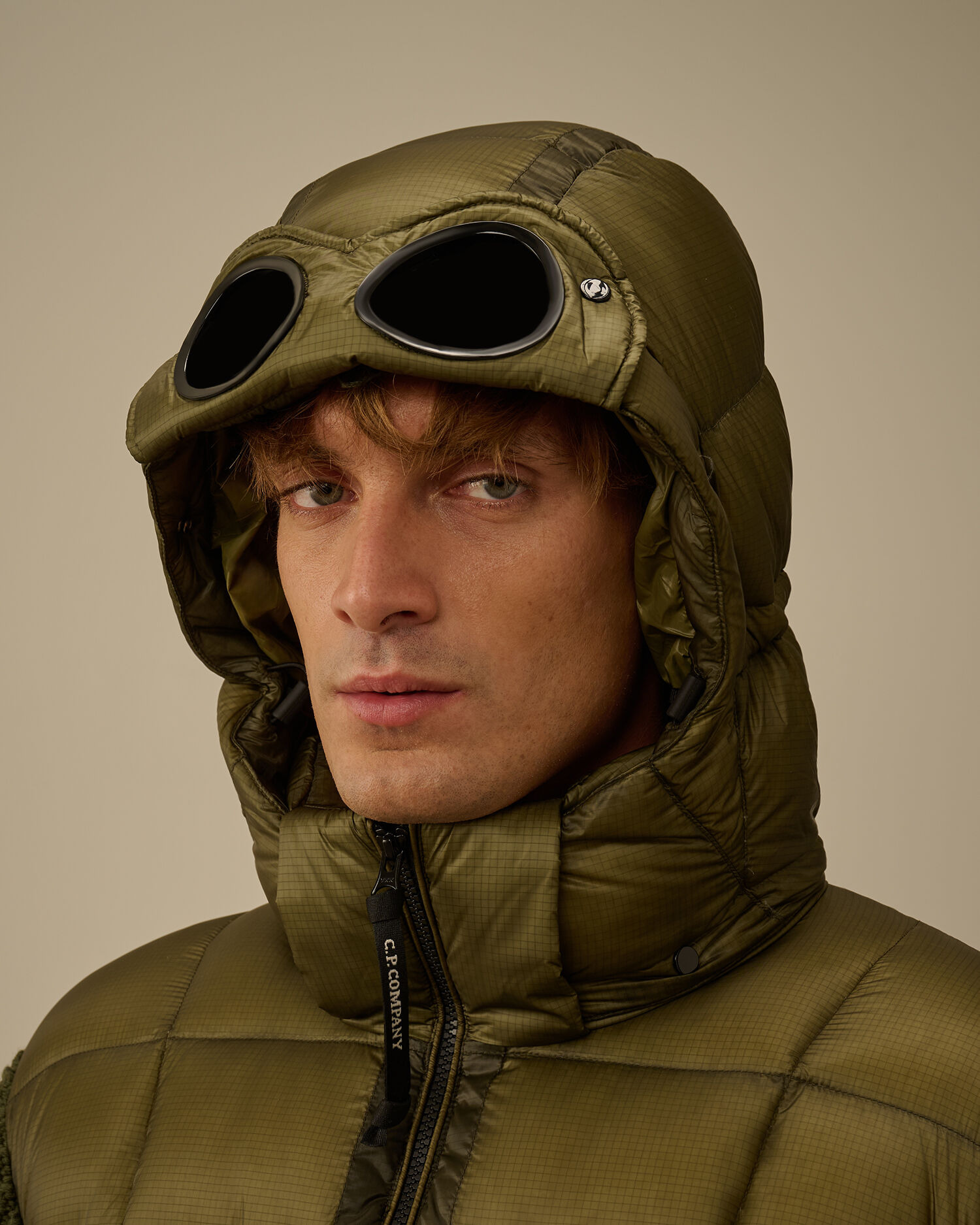 Extrafine Merino Wool Mixed Full Zip Goggle Sweater - 6