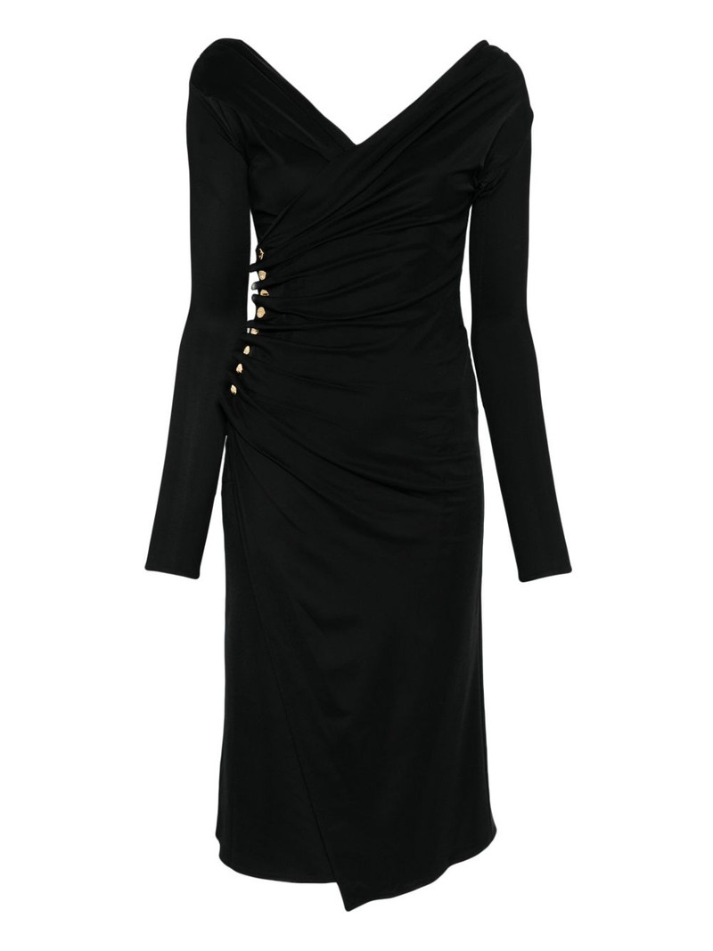 side-button draped dress 1
