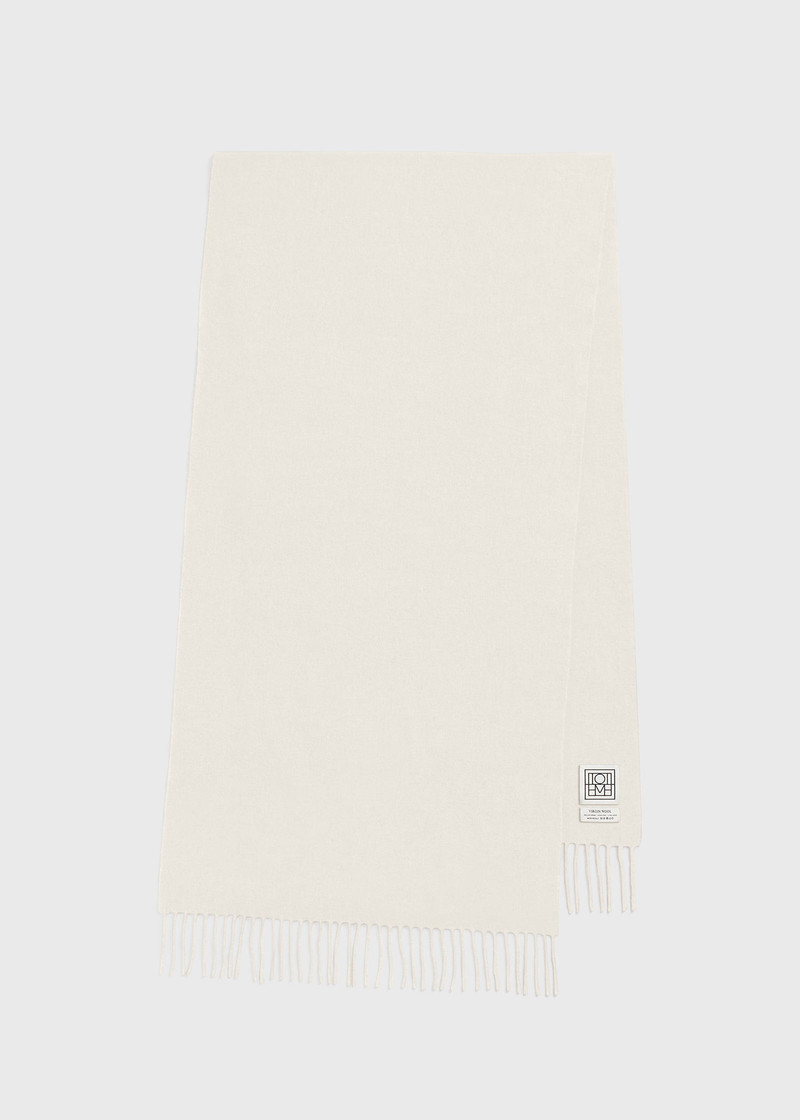 Classic wool scarf bone 5