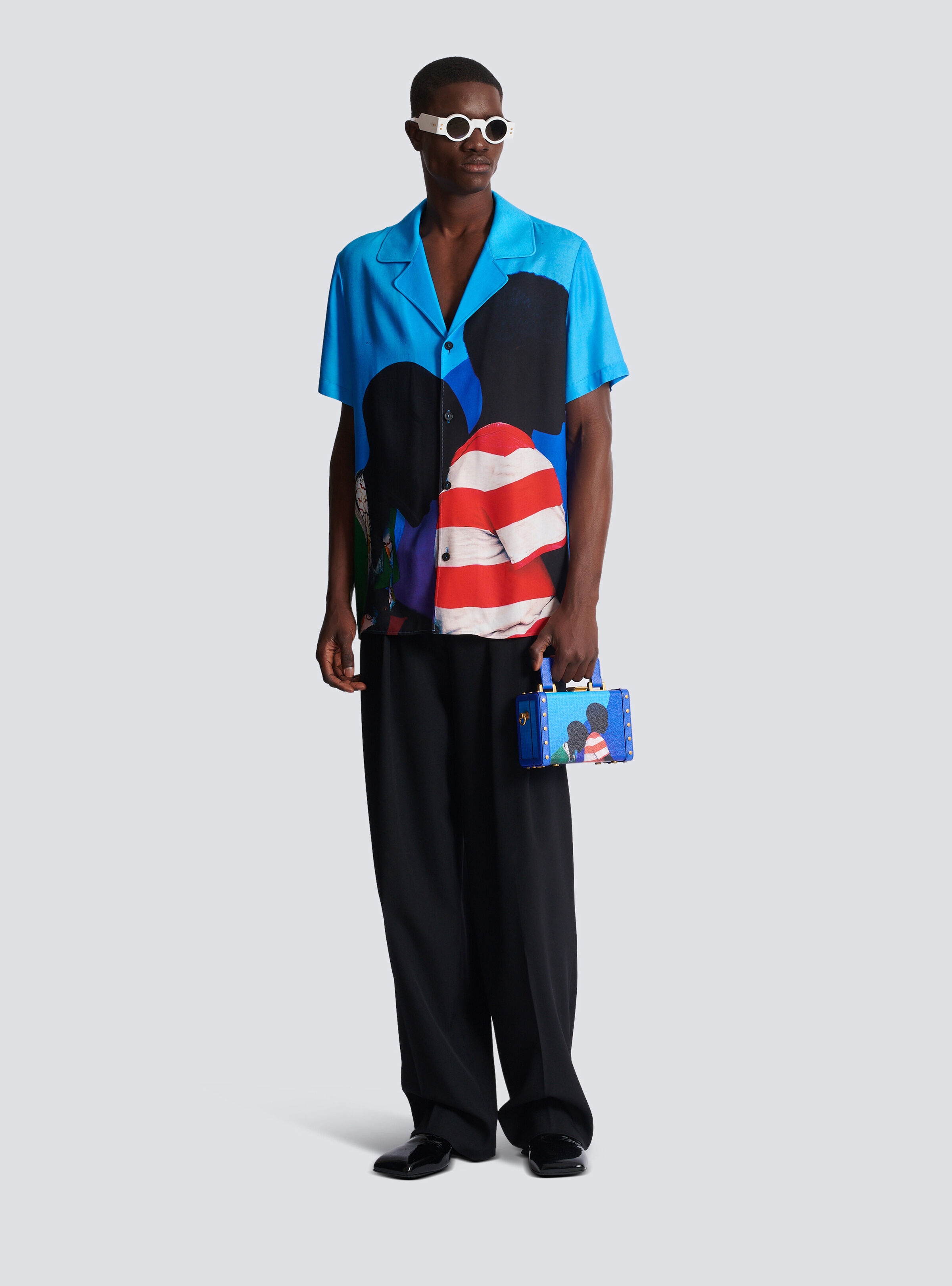 Twill pyjama shirt with Prince Gyasi print - 2