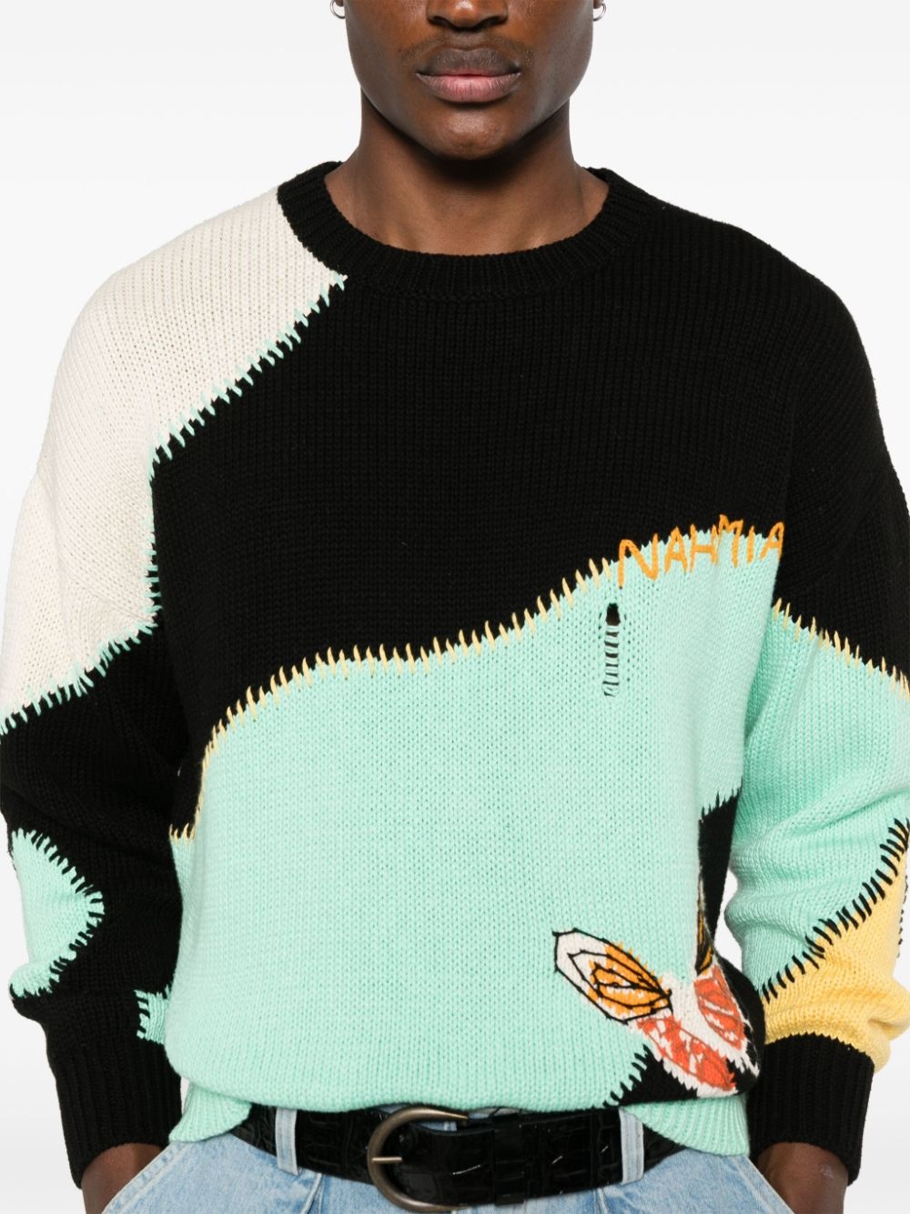 Butterfly intarsia-knit jumper - 5