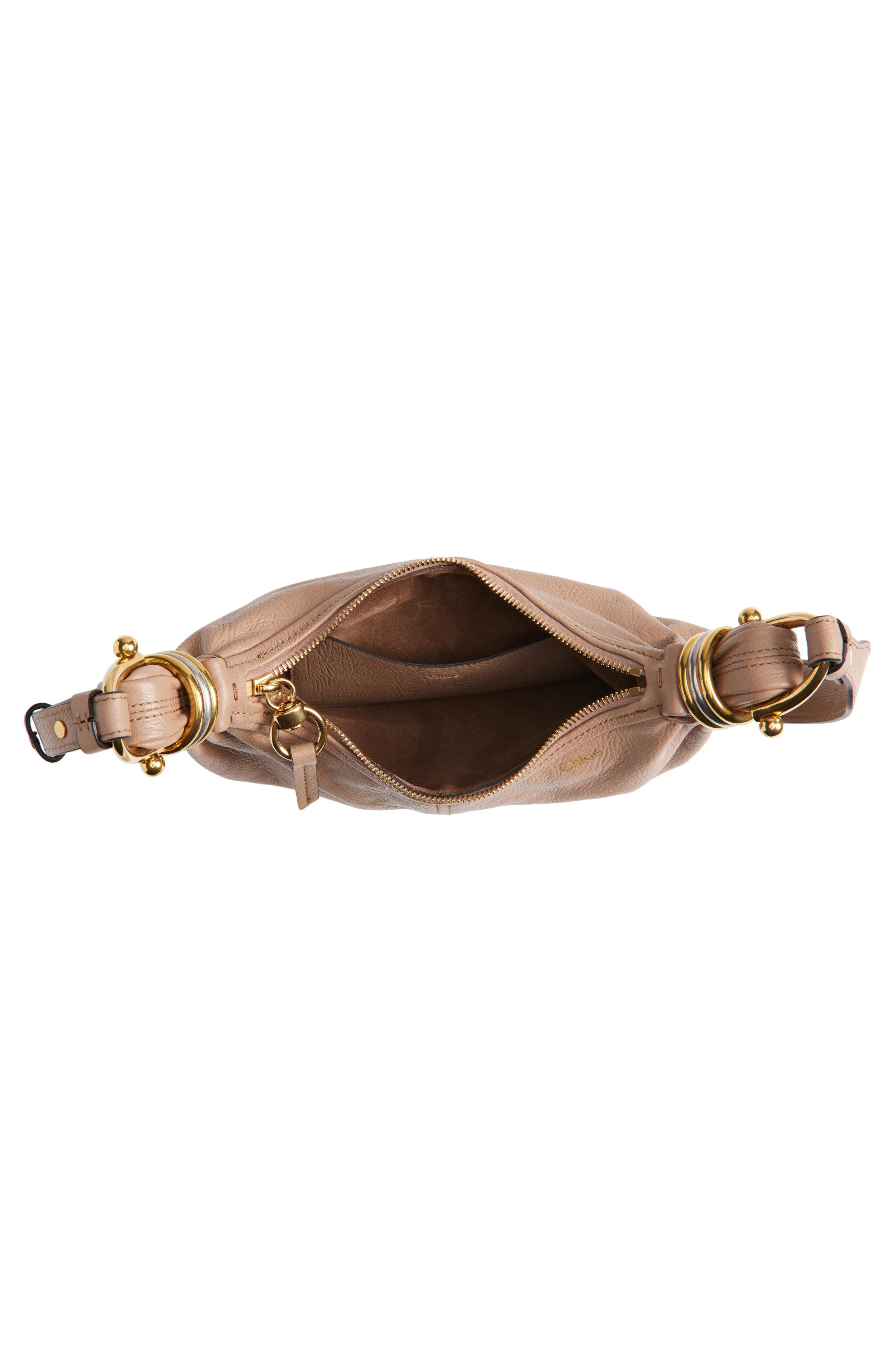 Chloé Mini Bracelet Leather Hobo Bag in Woodrose at Nordstrom - 6
