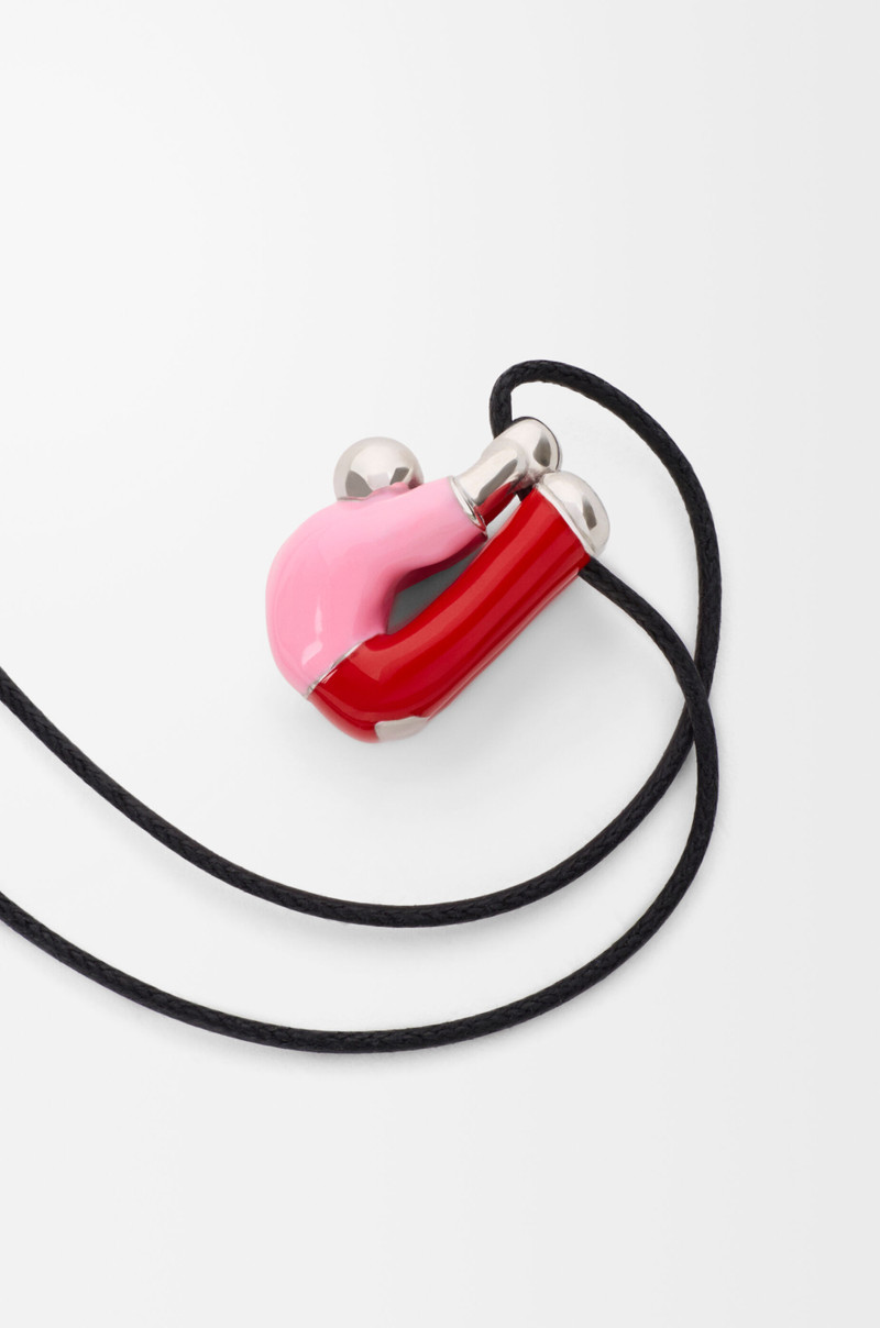Loewe Hanging Acrobat necklace in sterling silver and enamel outlook
