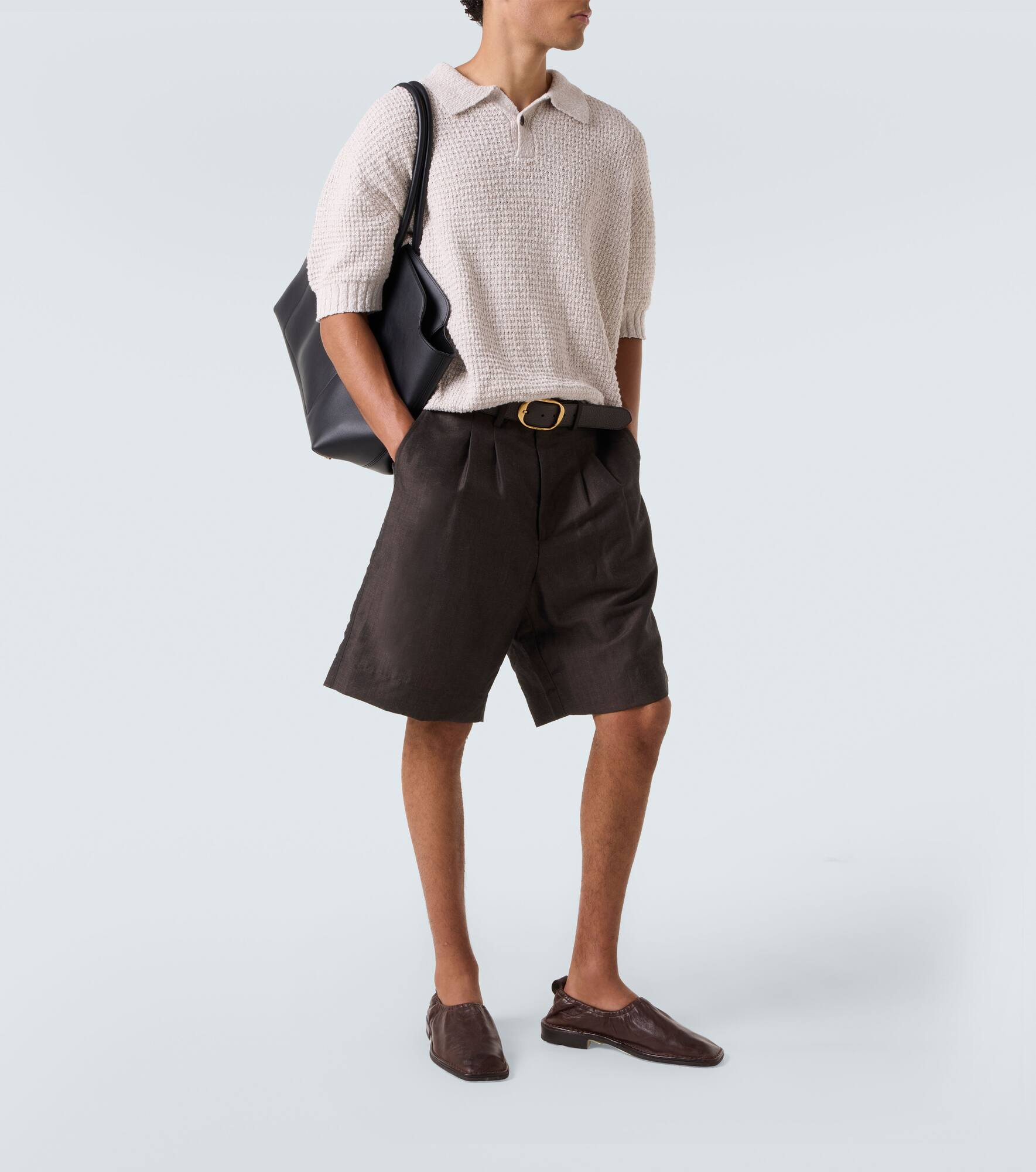 Knitted cotton polo shirt - 2