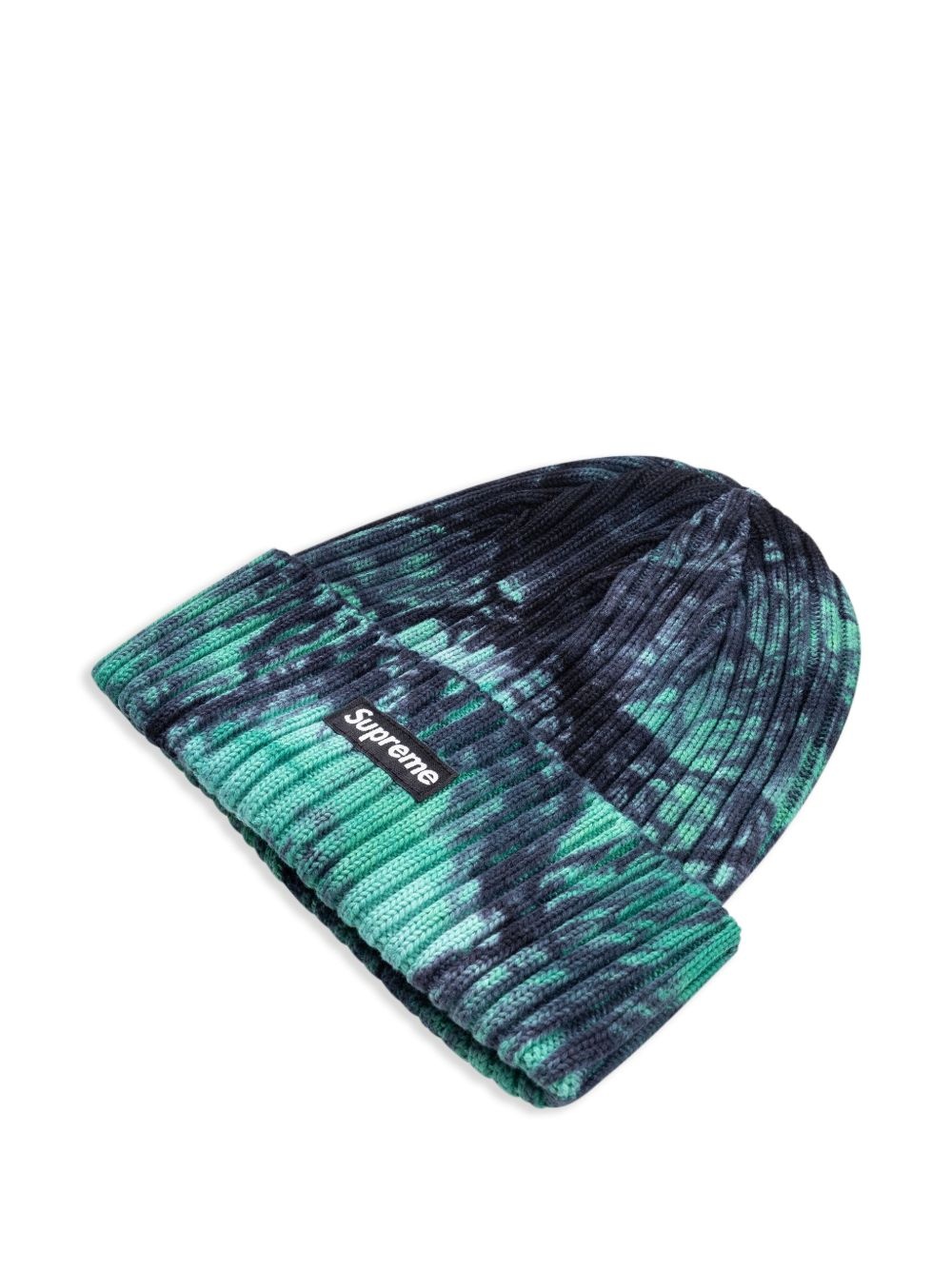 "SS 24 Splatter Green" overdyed beanie - 3