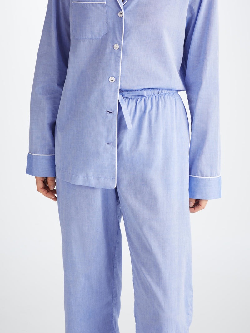 Women's Pyjamas Amalfi Cotton Batiste Blue - 5