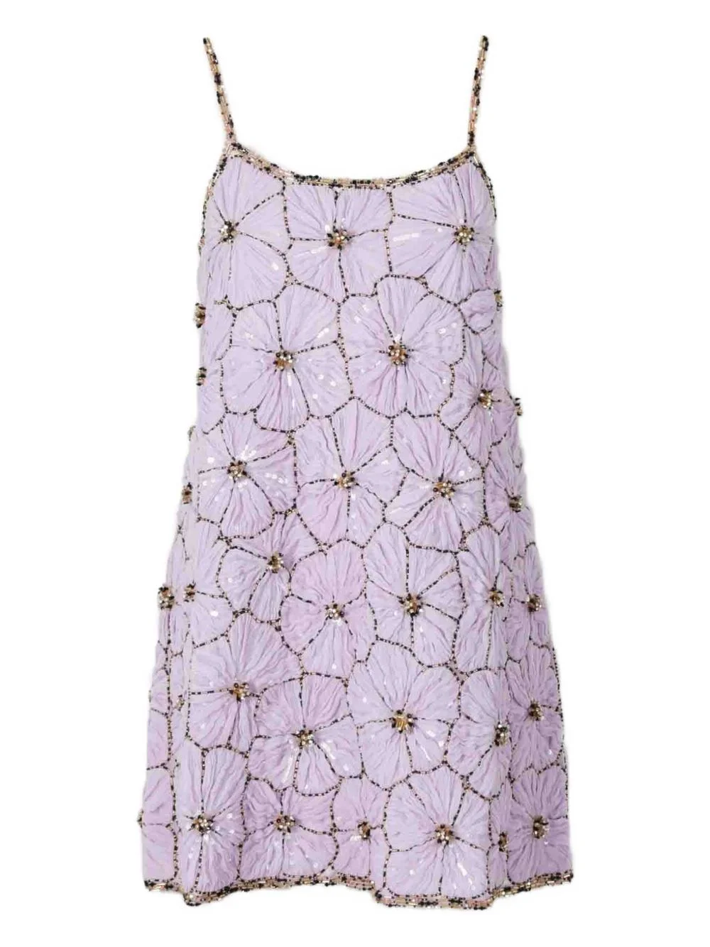 sequin-embellished mini dress - 1