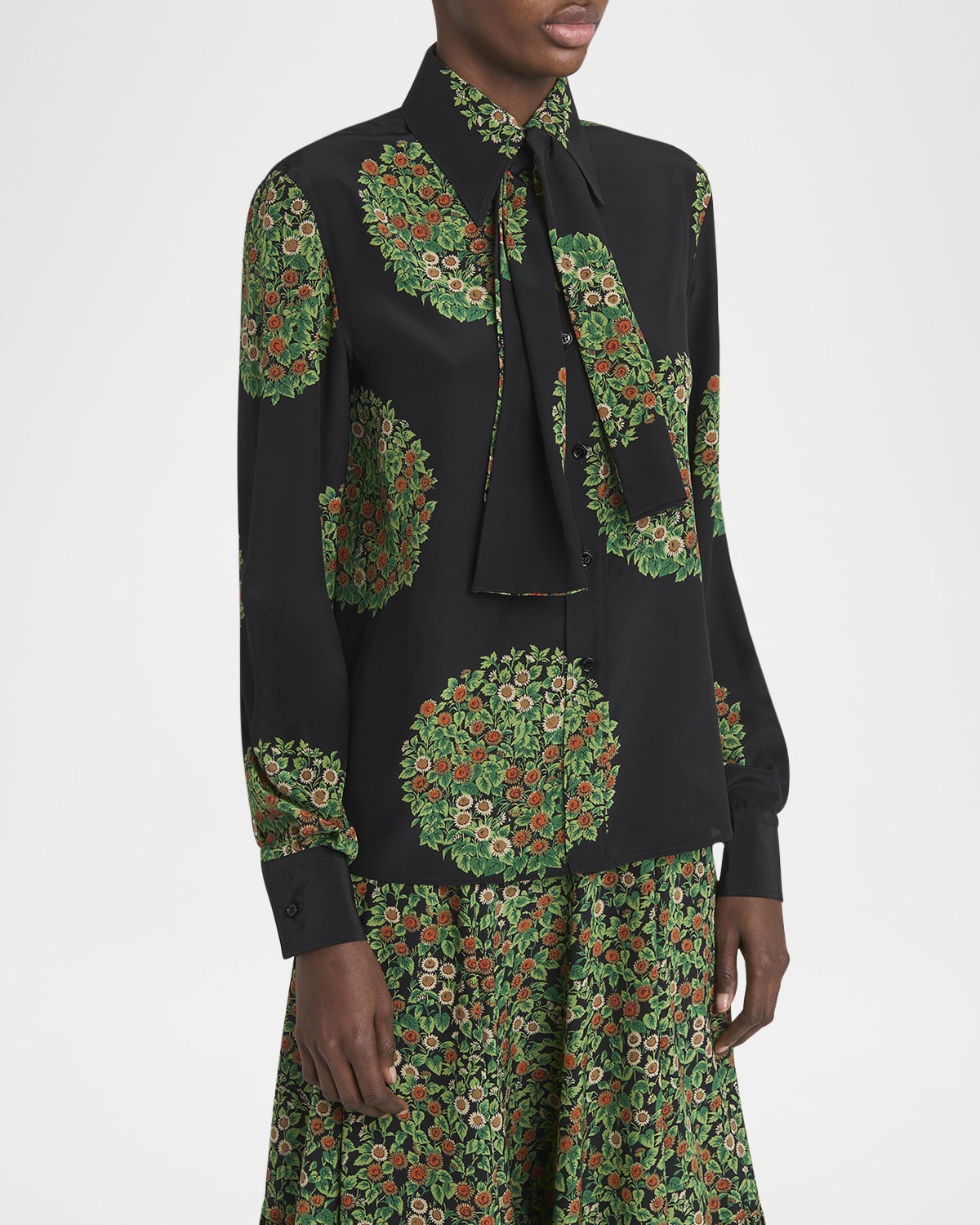 Floral-Print Silk Crepe De Chine Shirt - 4