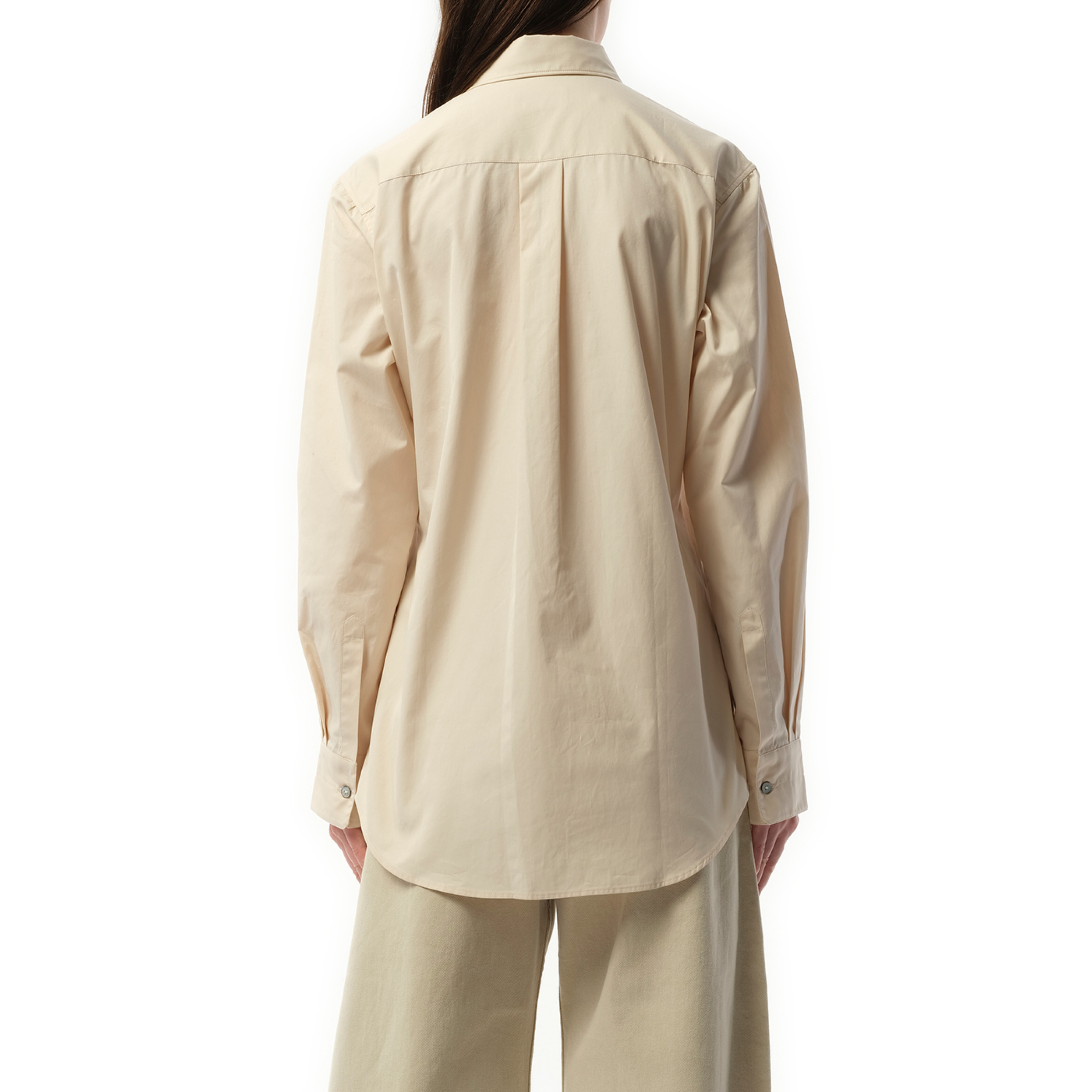 Fitted Shirt in Light Cream - 6