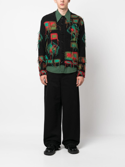 Andersson Bell Village intarsia-knit cardigan outlook