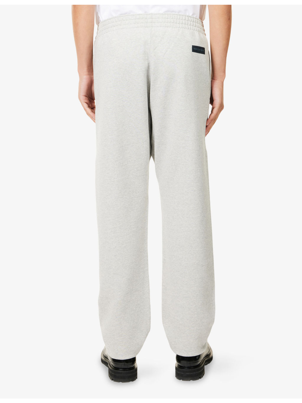 Logo-Patch Elasticated-Cuff Cotton-Jersey Jogging Bottoms - 4