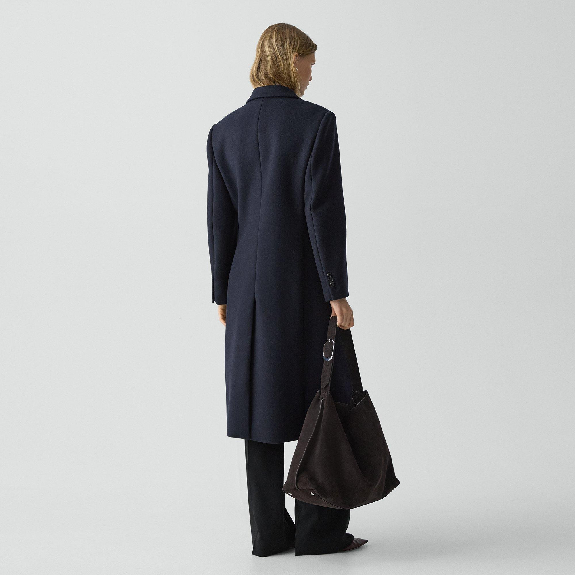 Double-Breasted Peacoat in Plush Melton - 4