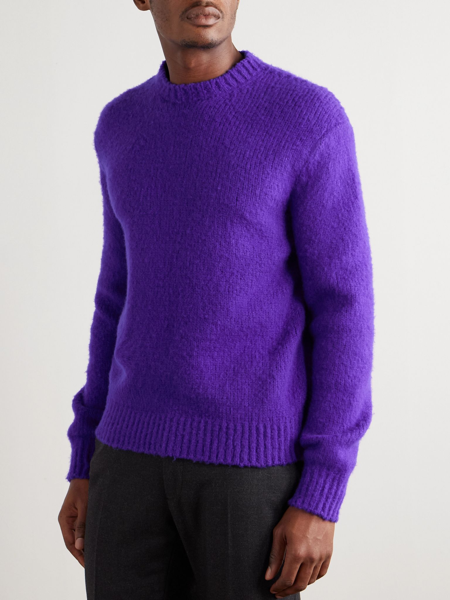 Brushed-Cashmere Sweater Purple - 3