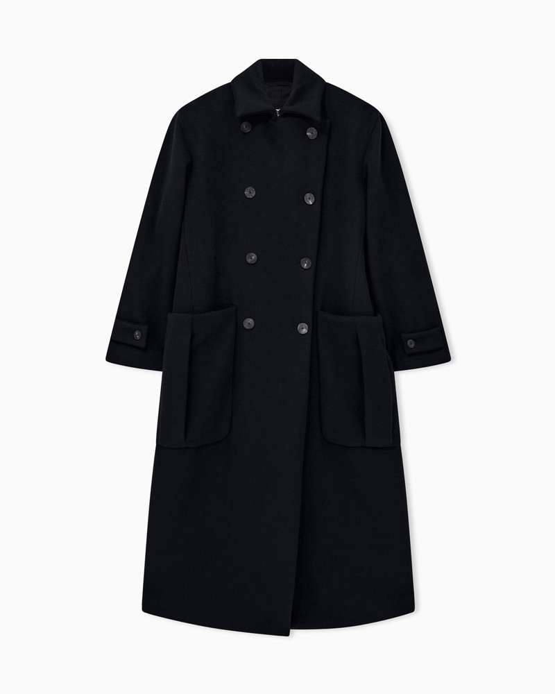OVERSIZED DOUBLE-BREASTED COAT IN DOUBLE CASHMERE WITH LAPELS 1