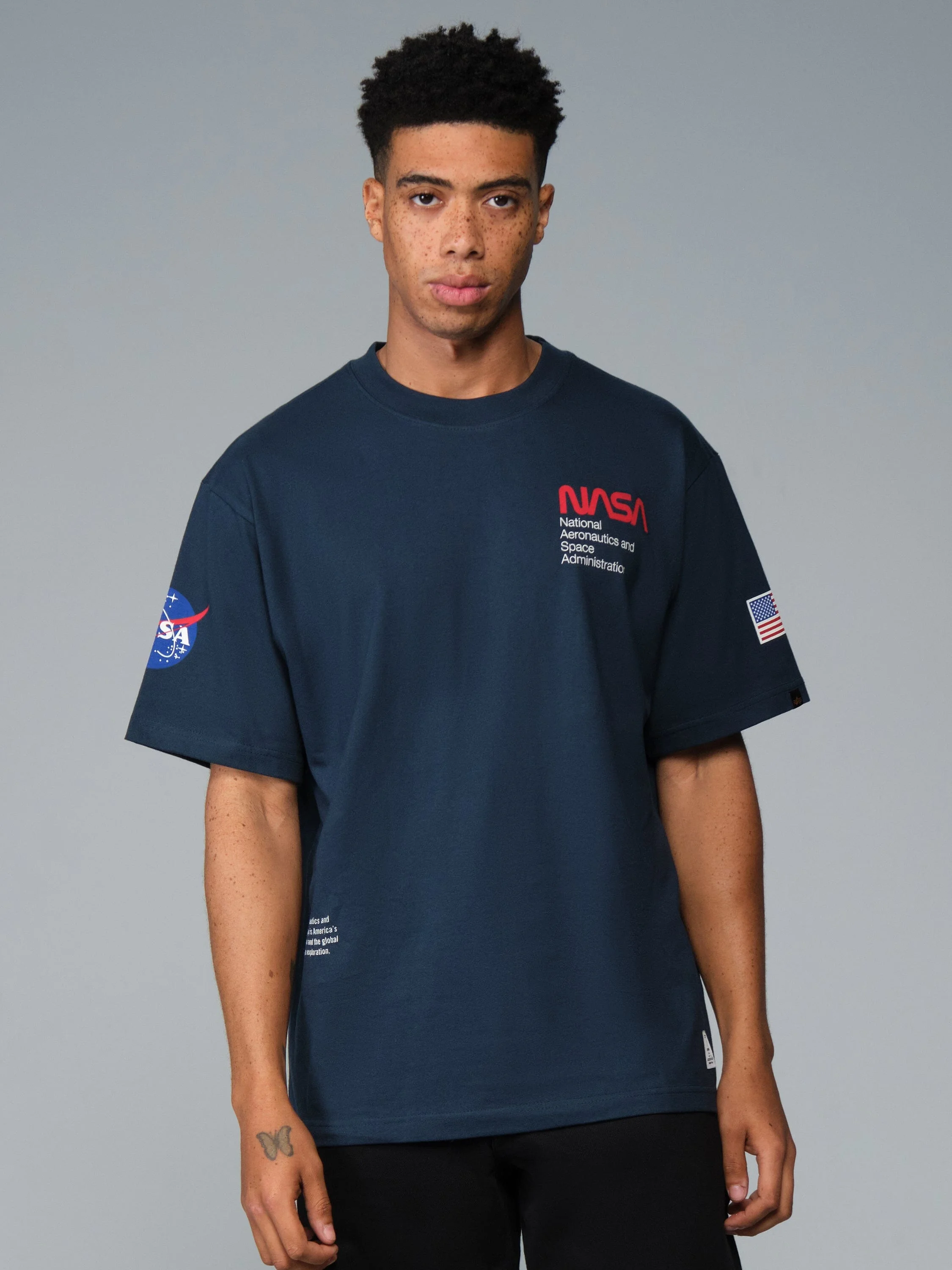 NASA WORM LOGO ESSENTIAL TEE - 1
