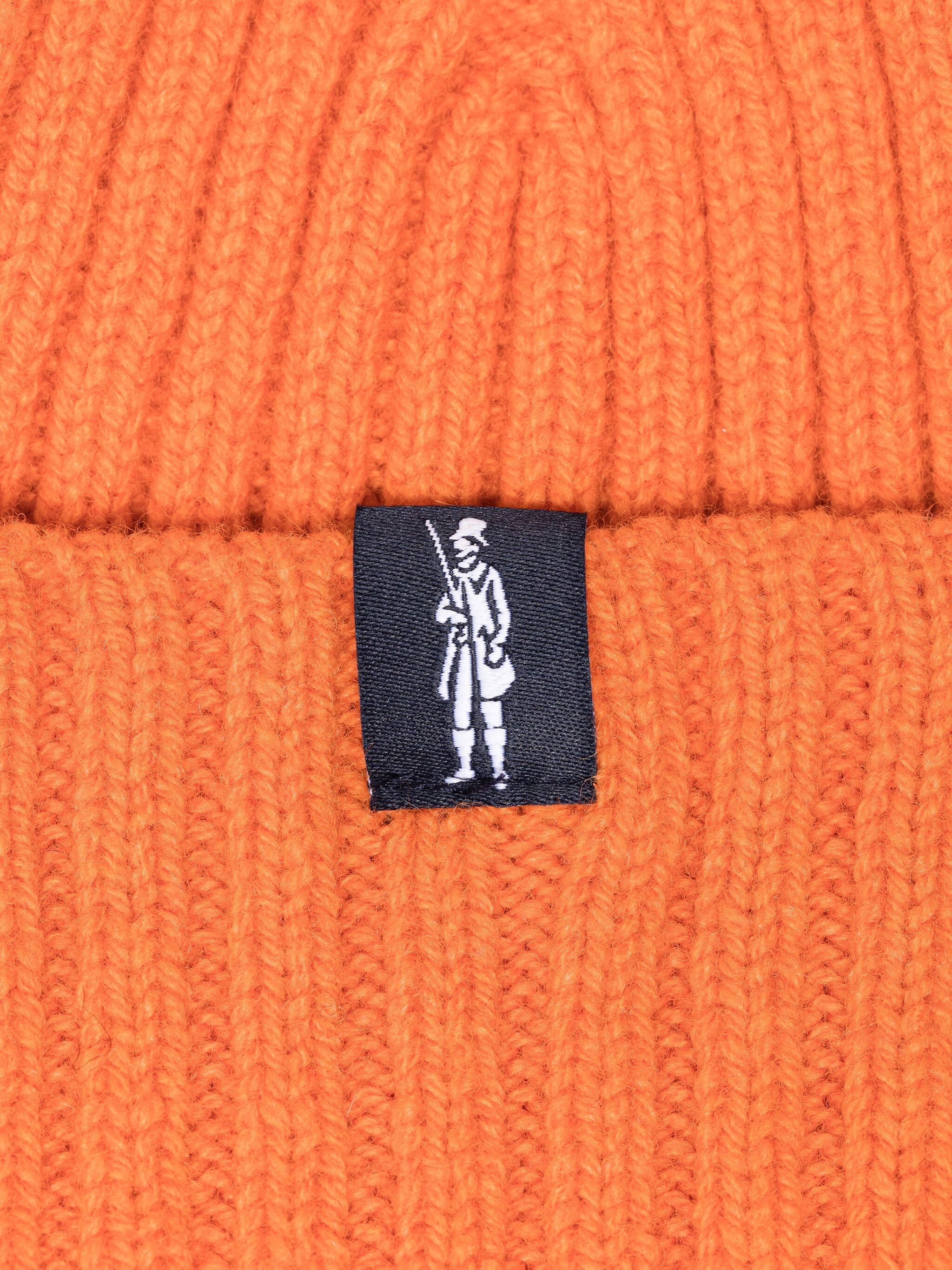 BILLIE ORANGE WOOL BENIE HAT - 2