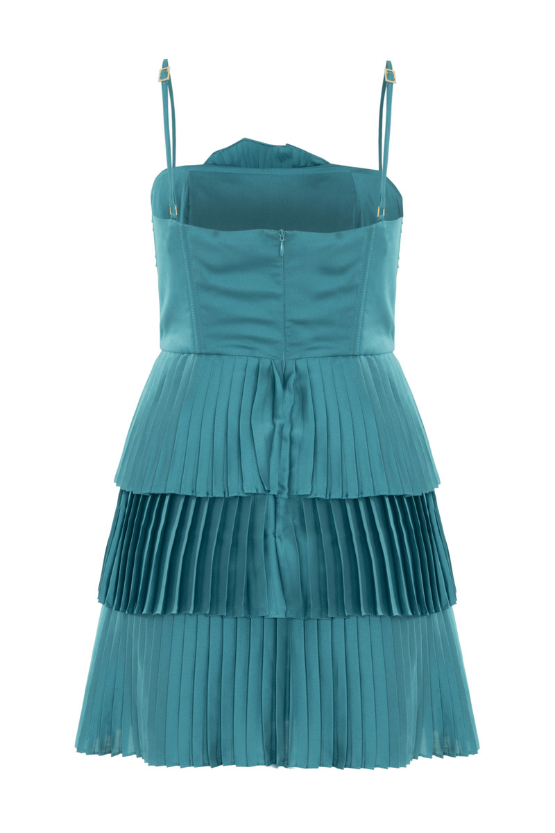 DREAM SATIN FLOWER MINI DRESS 4