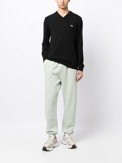 LACOSTE logo-embroidered fine-ribbed jumper outlook