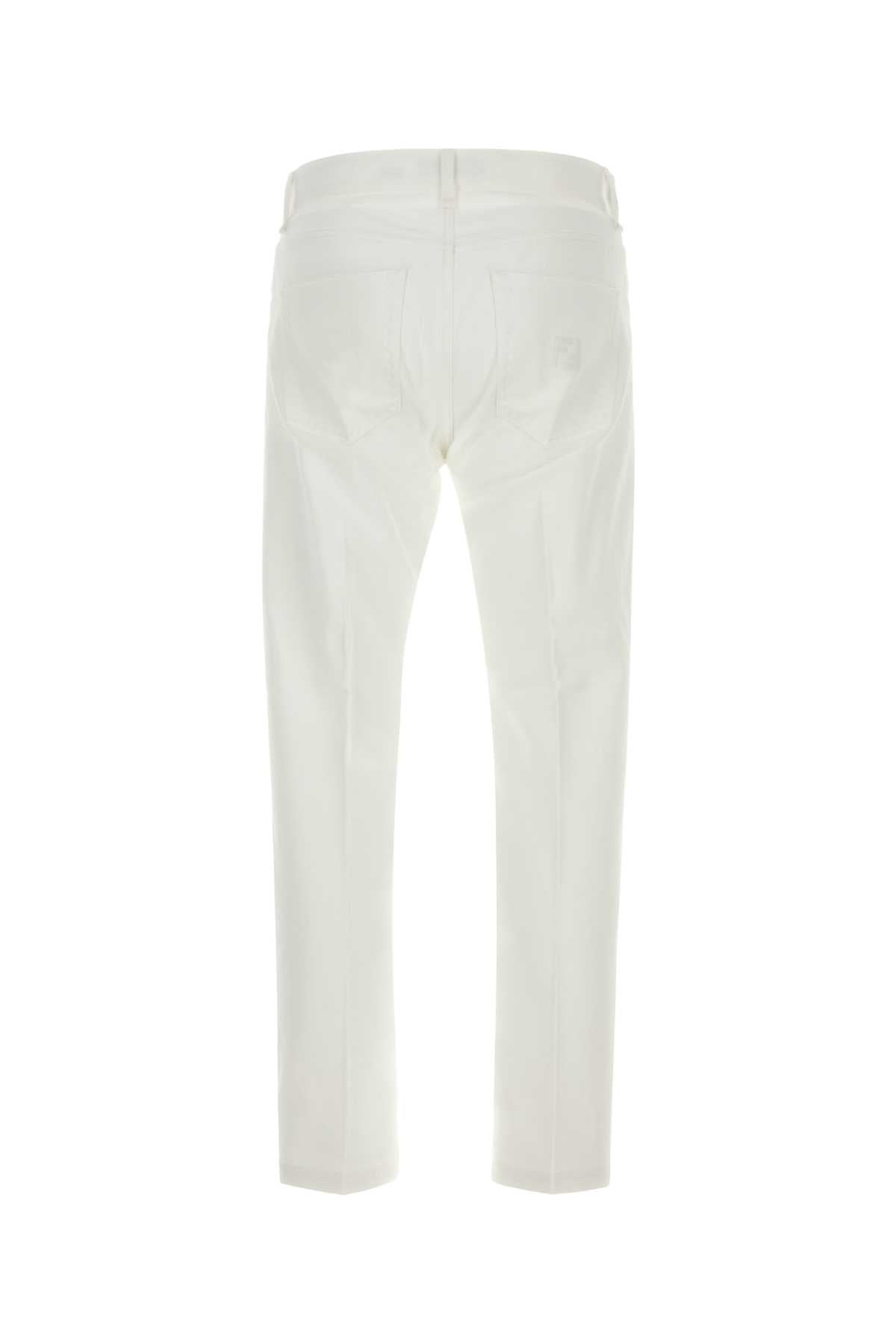 Fendi Men Jeans In Denim Bianco - 2