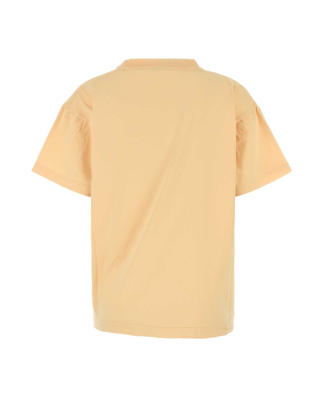 Pastel Orange Cotton Oversize T-shirt - 2