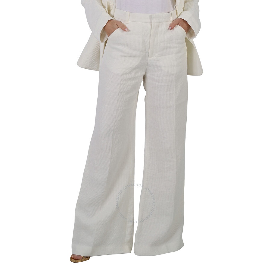 Chloe Ladies Iconic Milk Wide-Leg Pants, Brand Size 40 (US Size 8) - 3