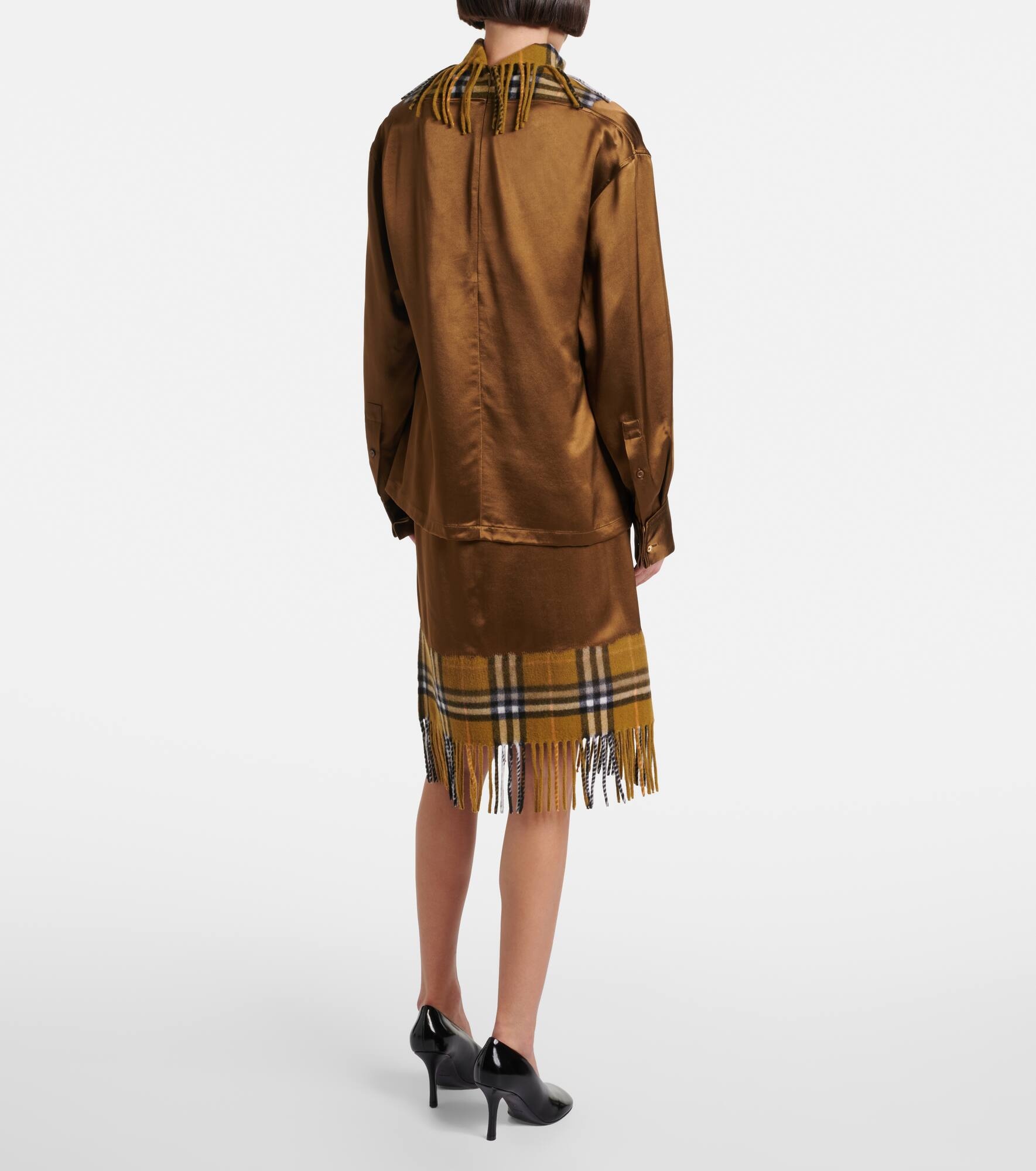 Burberry Check draped blouse - 3