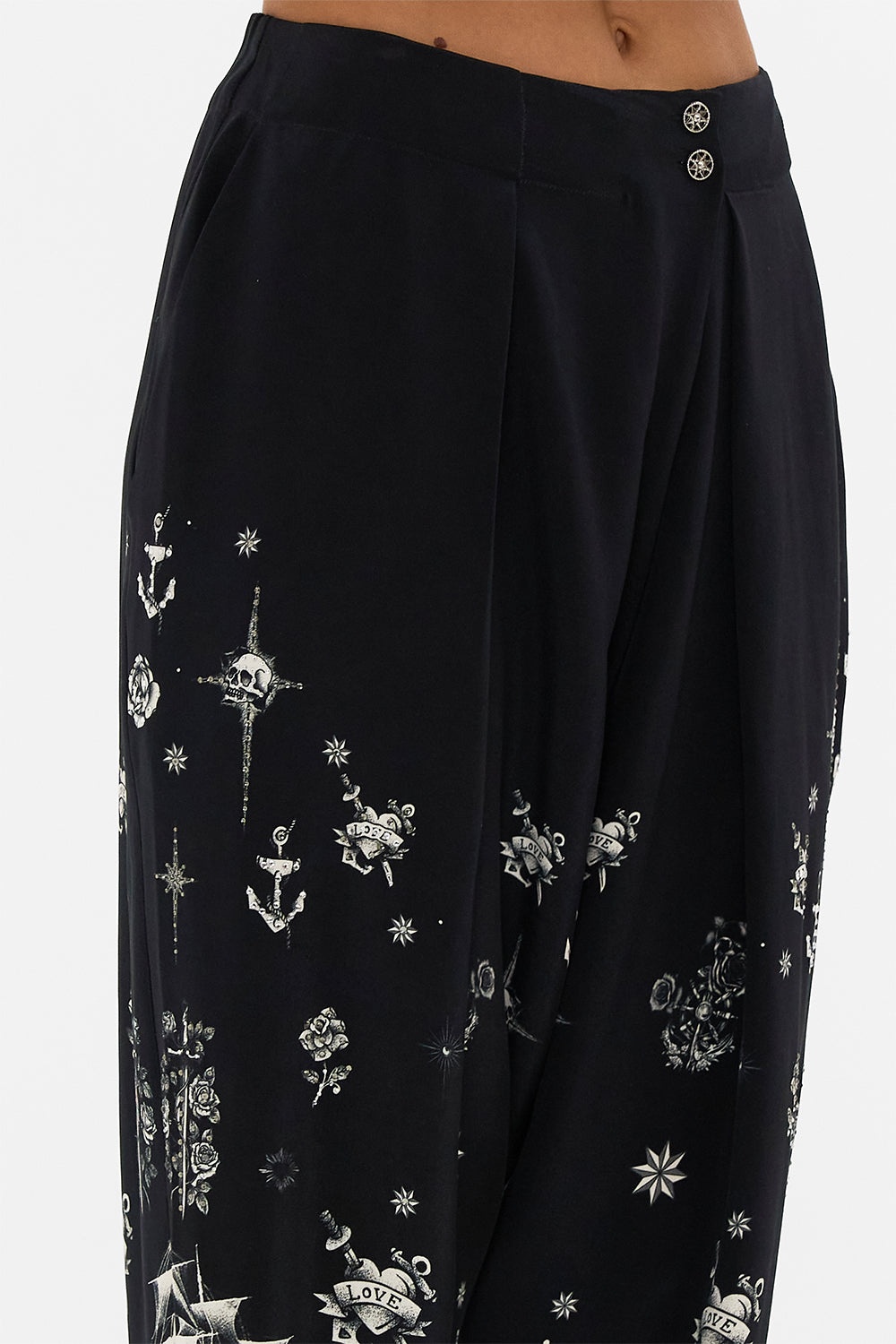 CROSSOVER WAIST PANT WITH TAPERED LEG - 6