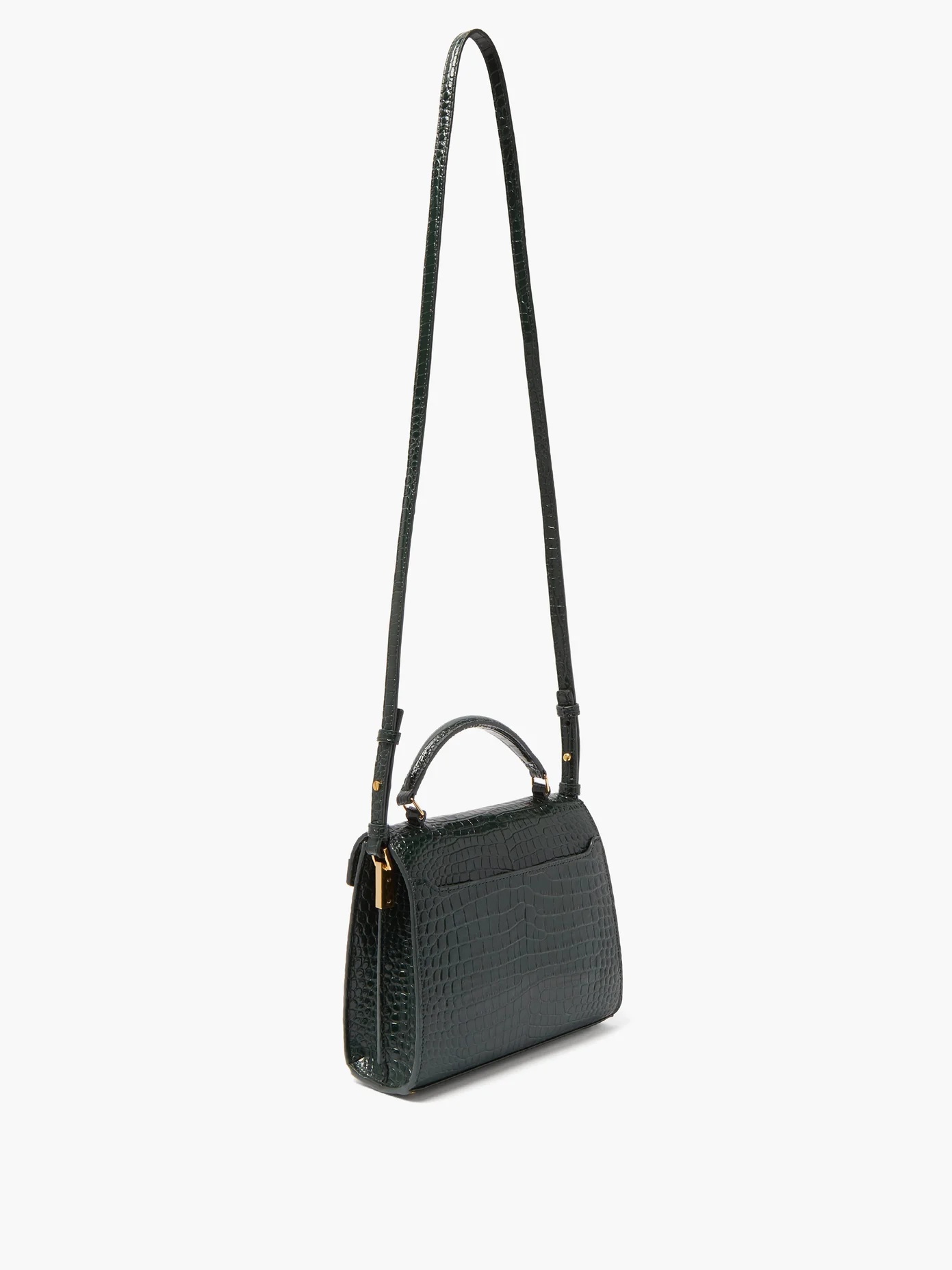 Cassandra YSL croc-effect leather cross-body bag - 4