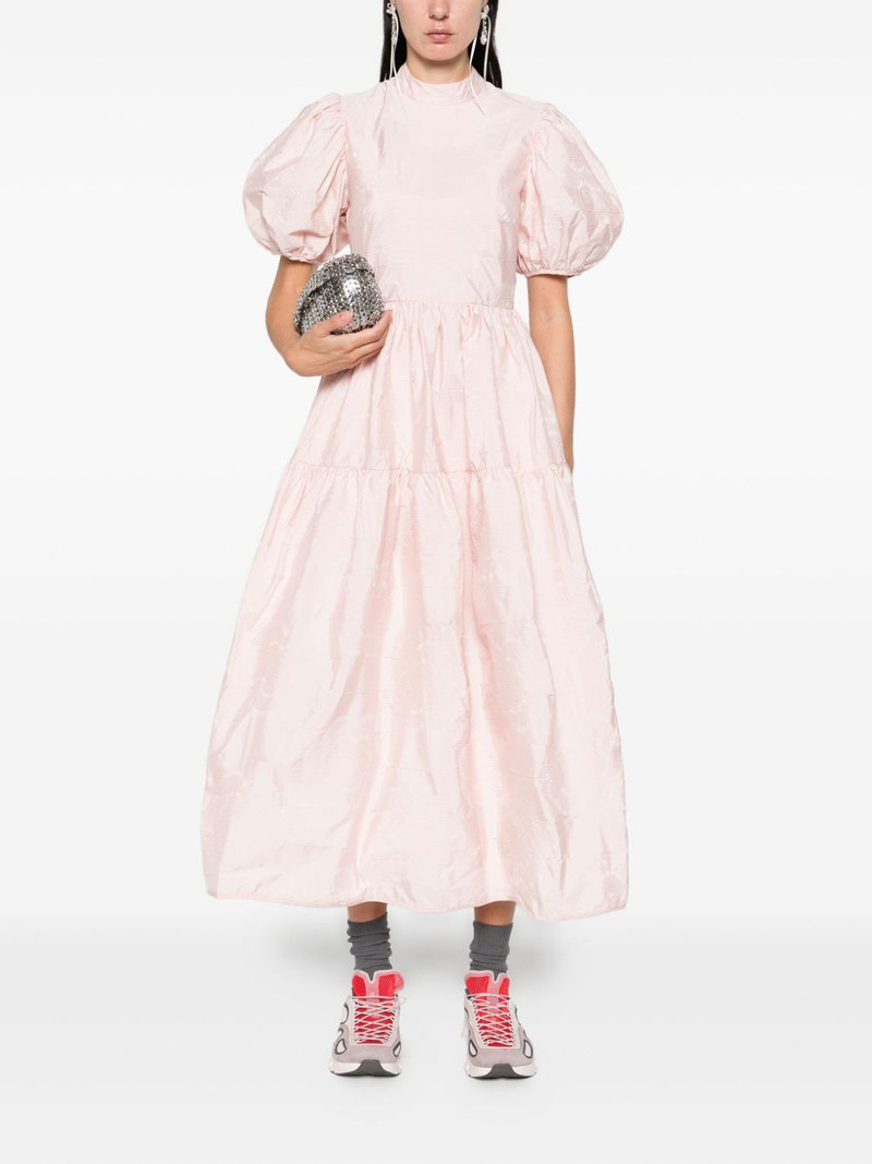 CECILIE BAHNSEN puff-sleeve tiered midi dress outlook