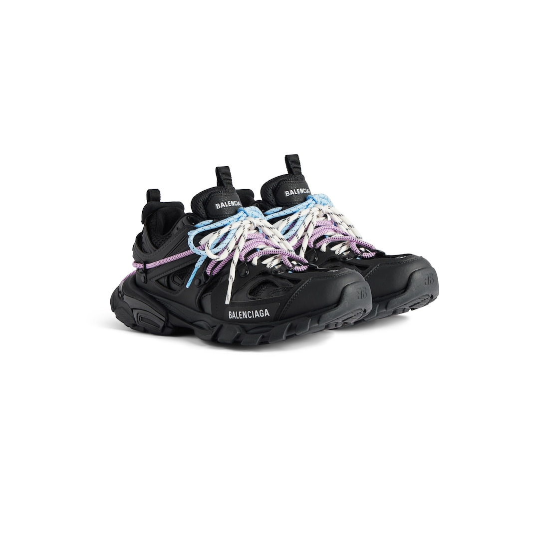 Women's Track Trail Laces Sneaker in Black/pink/blue/beige - 2