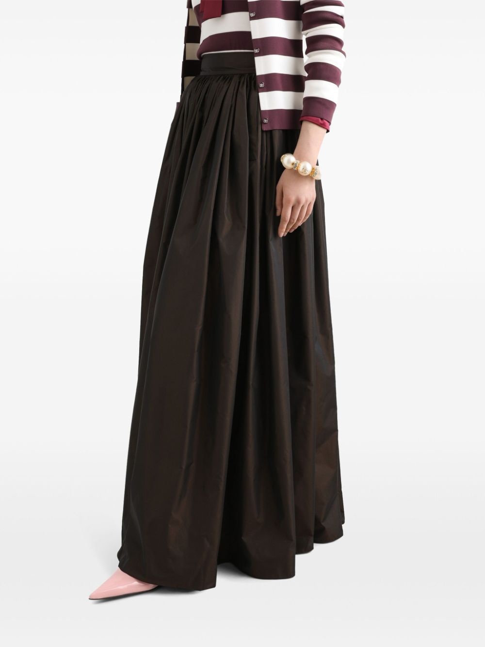 Iridescent-effect maxi skirt - 4