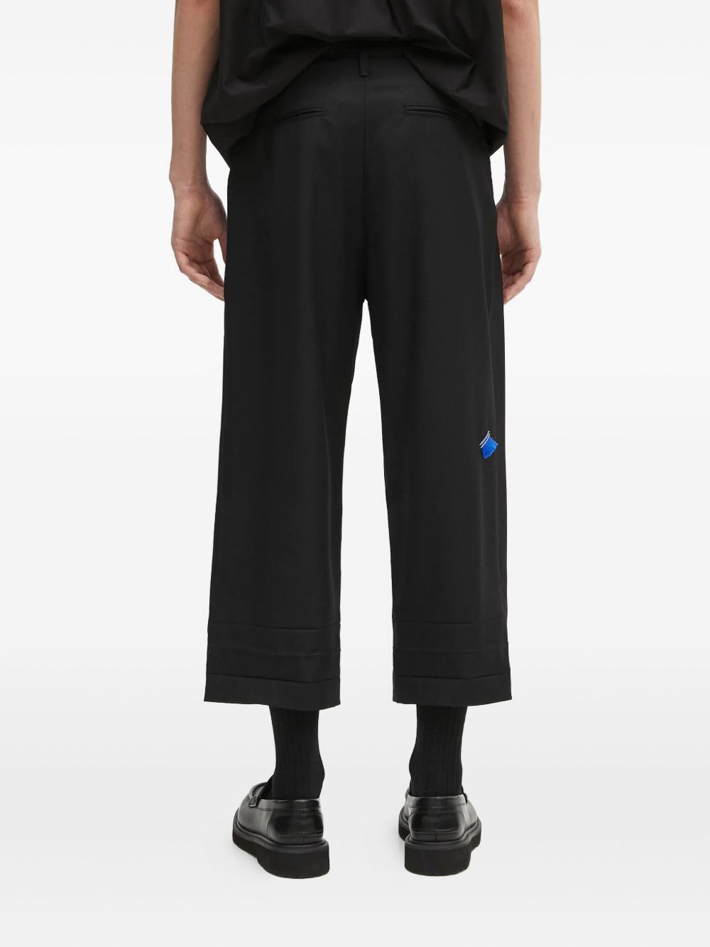 pleat-detailed cuffed trousers - 4